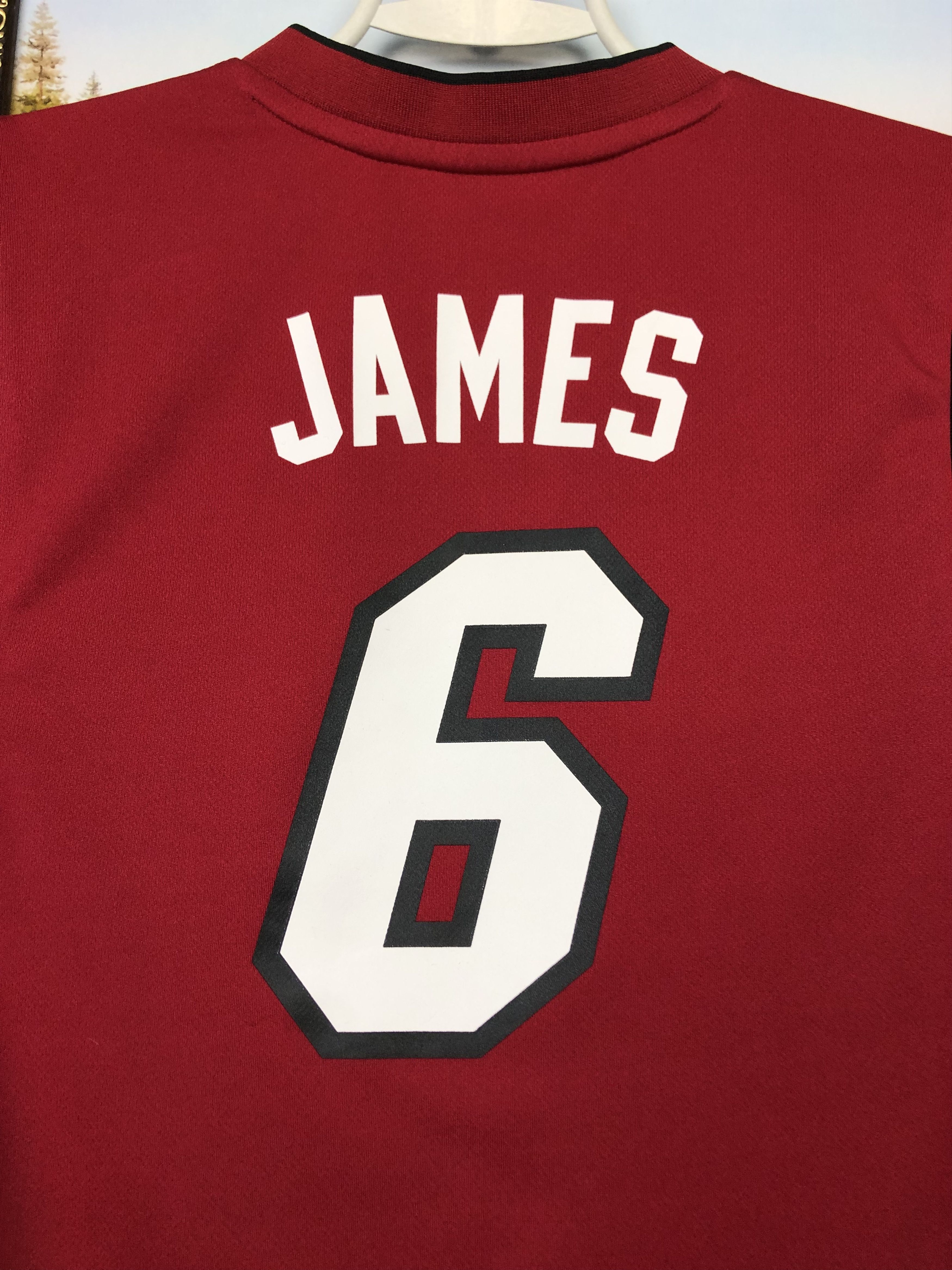 Adidas Adidas Miami Heat NBA LeBron James #6 Jersey Tee Hype Size US XS / EU 42 / 0 - 13 Thumbnail