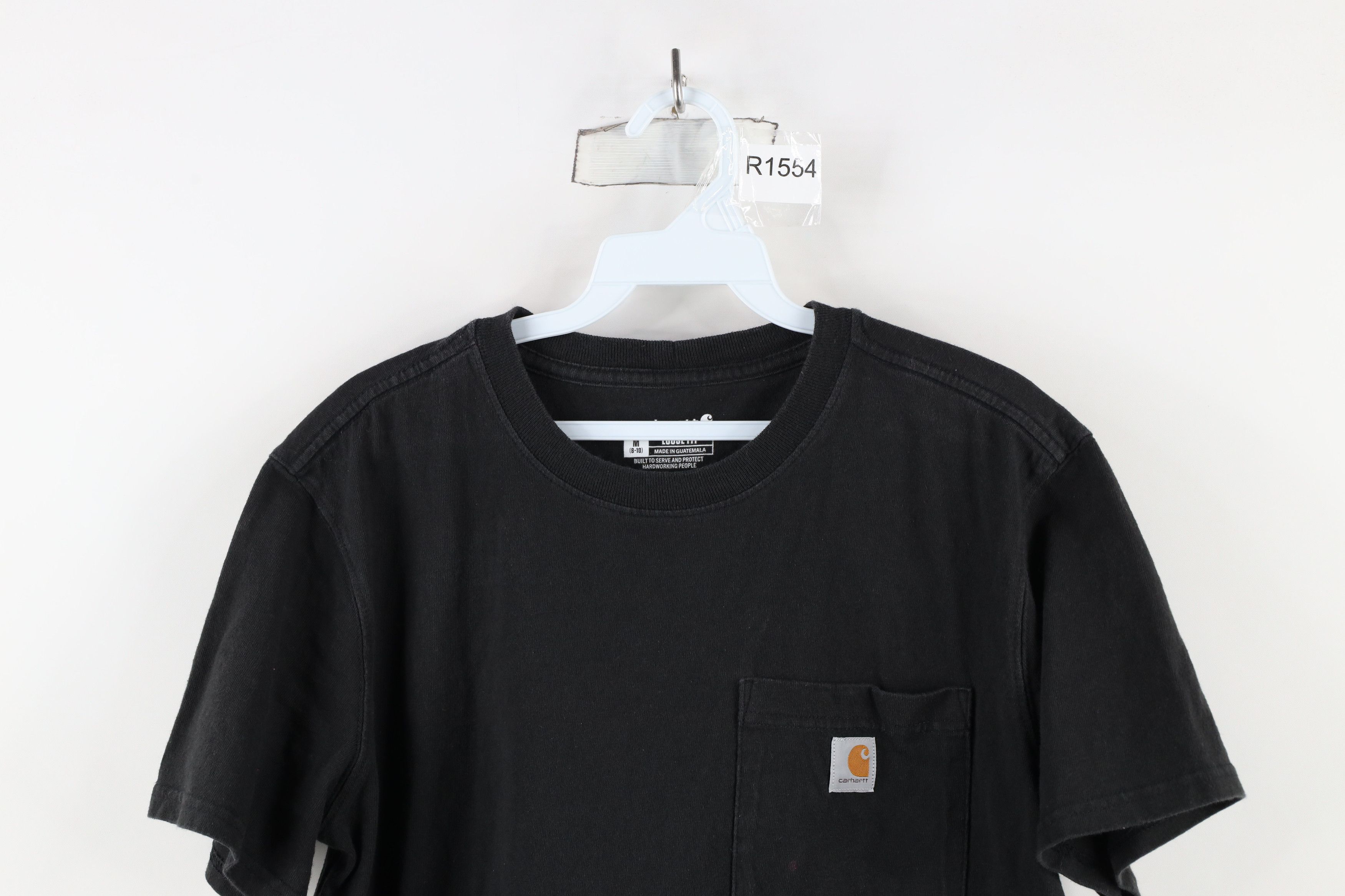 Carhartt × Vintage Vintage Carhartt Spell Out Pocket T-Shirt Black Cotton Size M / US 6-8 / IT 42-44 - 2 Thumbnail