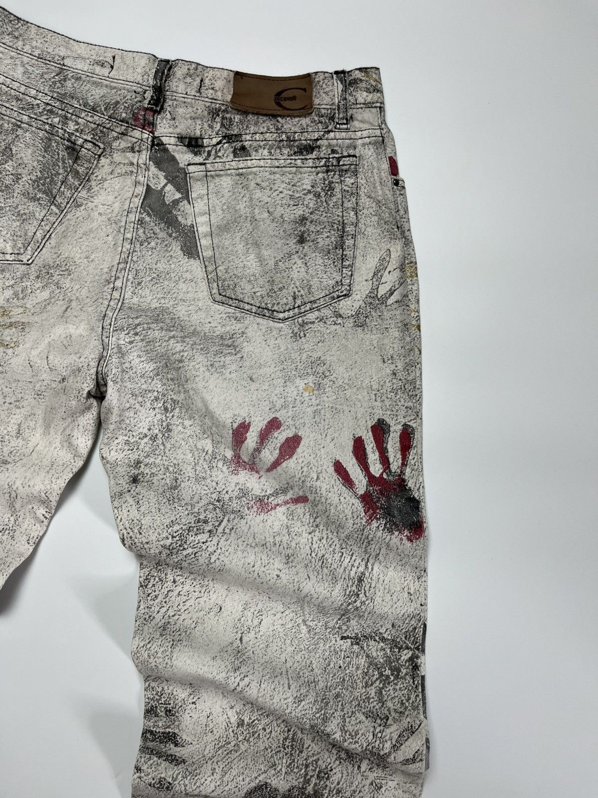 Just Cavalli Just Cavalli × Roberto Cavalli Handprint Trompe L'oeil Jeans Size 29" - 13 Thumbnail
