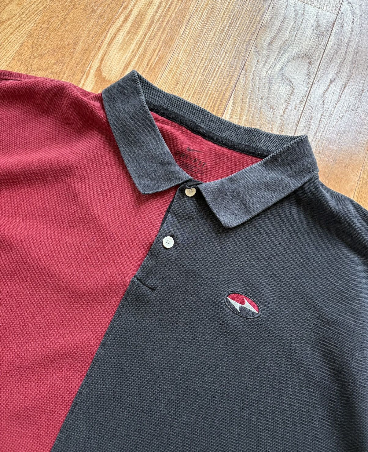 Nike VINTAGE Rare NIKE Tiger Woods Golf Color Block Polo Shirt 90s