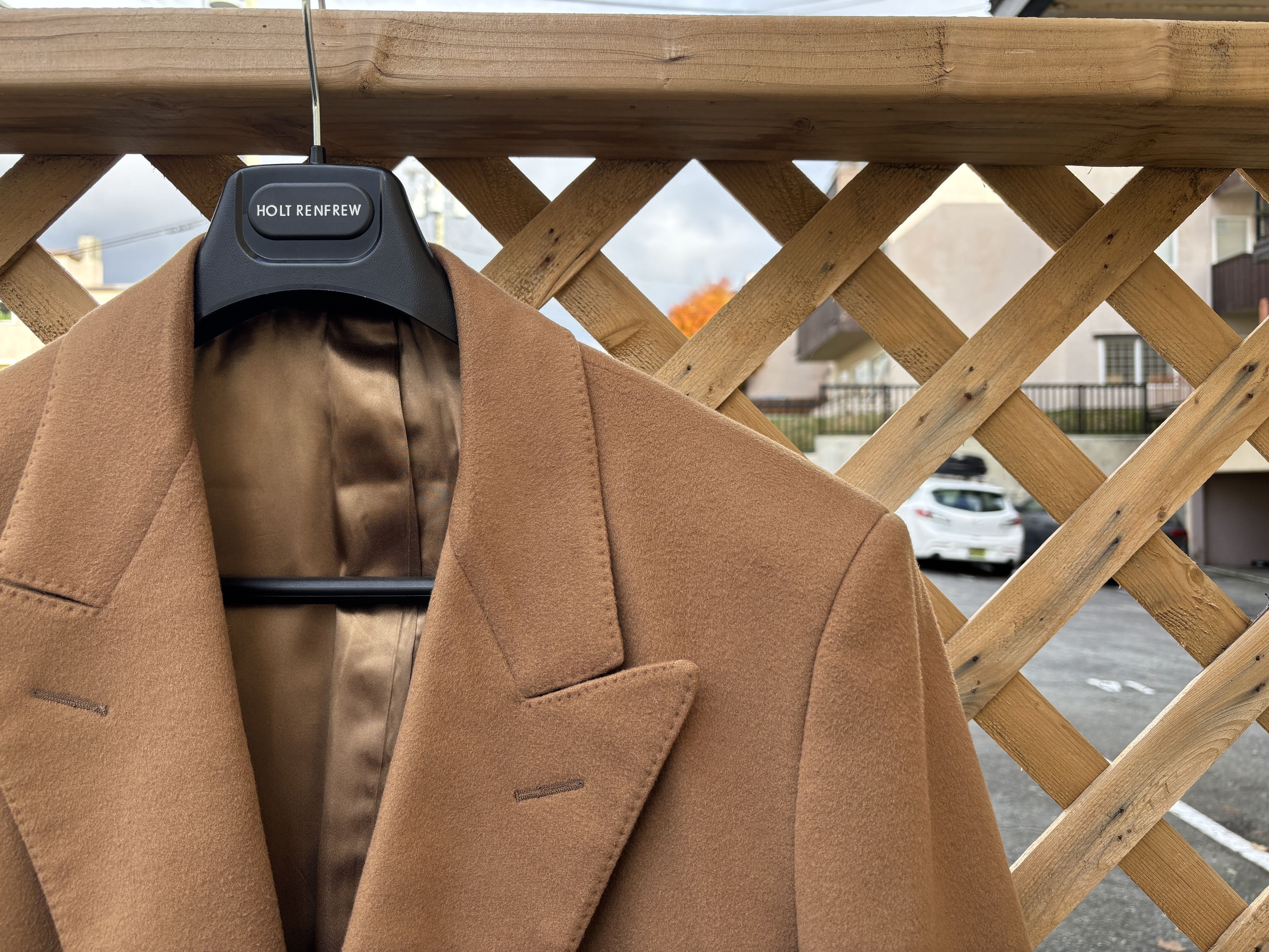 Samuelsohn Cashmere Double Breasted Tan/Camel Overcoat Polo Coat - M/L Size US L / EU 52-54 / 3 - 13 Thumbnail