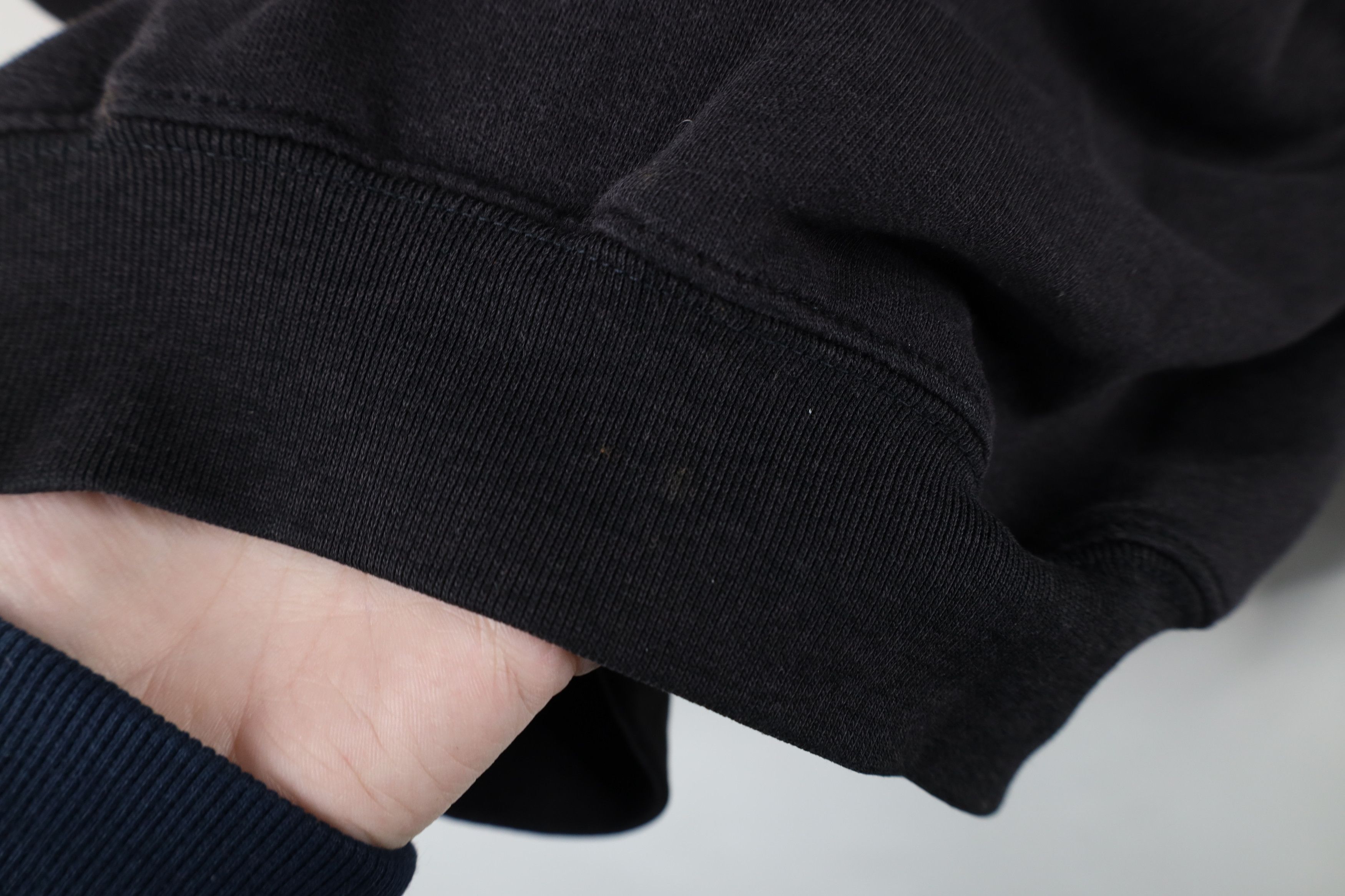 Vintage Vintage 90s Streetwear Collared Pullover Sweatshirt Black Size US L / EU 52-54 / 3 - 5 Thumbnail