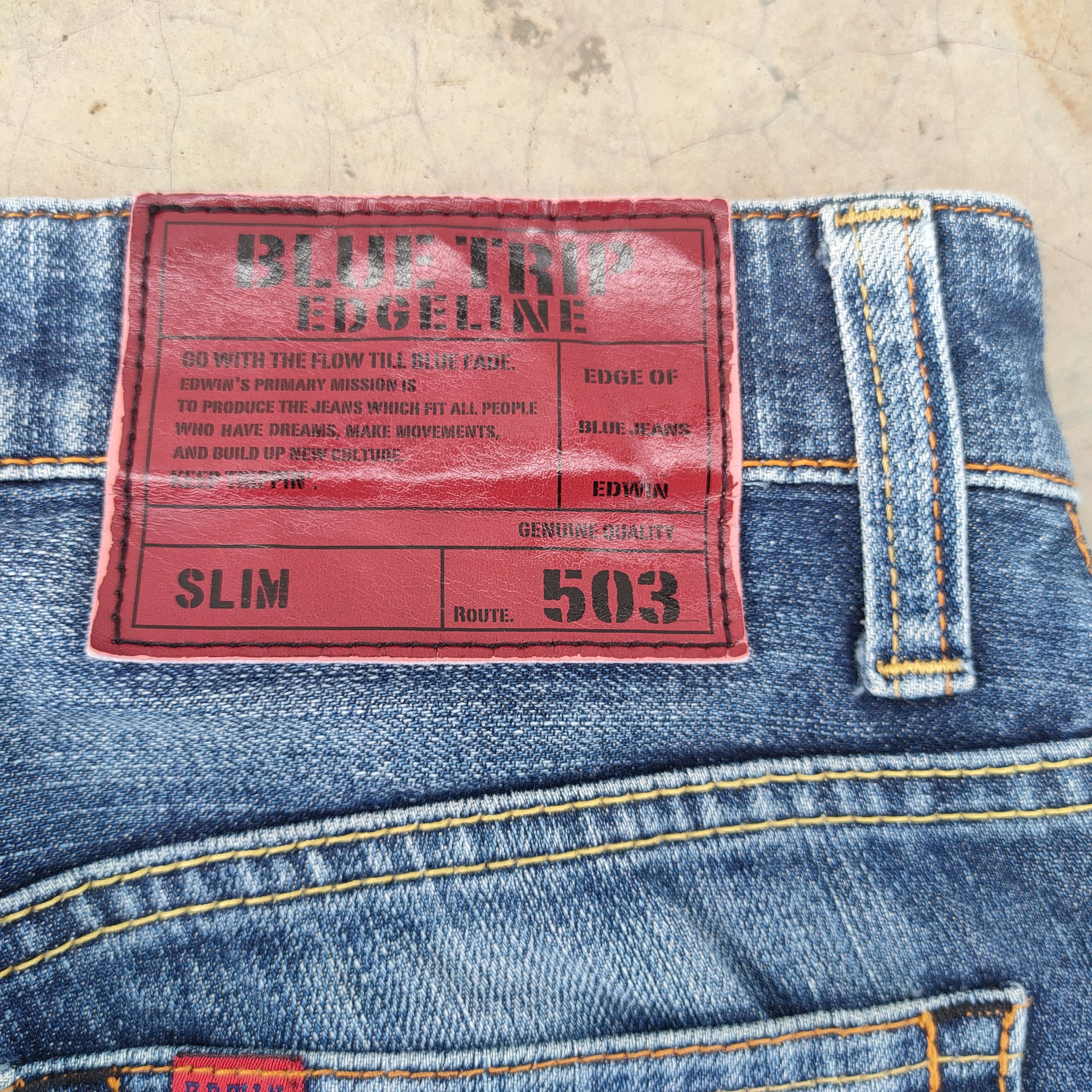 Edwin VINTAGE EDWIN BLUE TRIP FADED JEAN DENIM PANTS Size US 30 / EU 46 - 11 Thumbnail