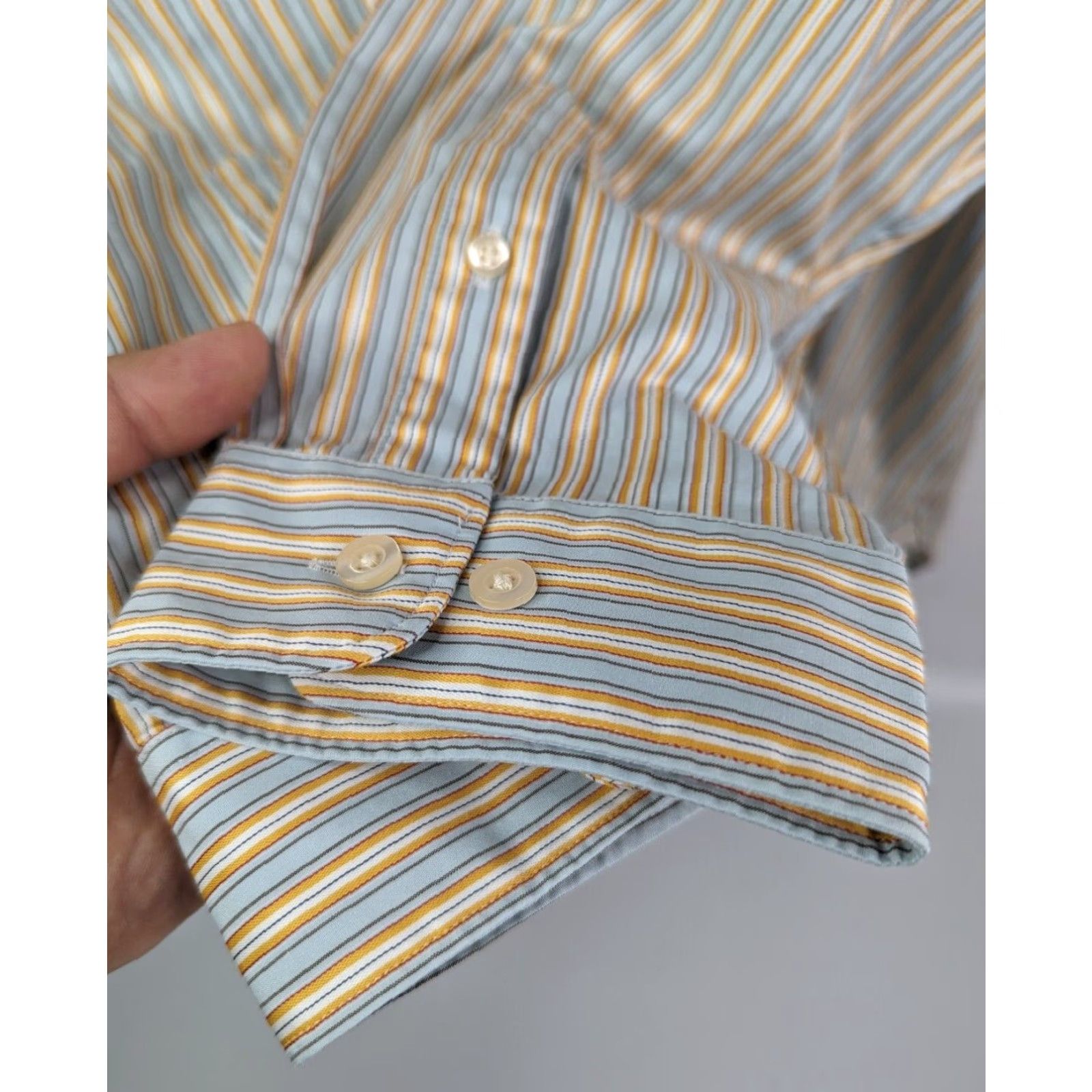 The Territory Ahead Territory Ahead Striped Long Sleeve Button Down Shirt Men 2XL Cotton Multicolor Size US XXL / EU 58 / 5 - 3 Thumbnail