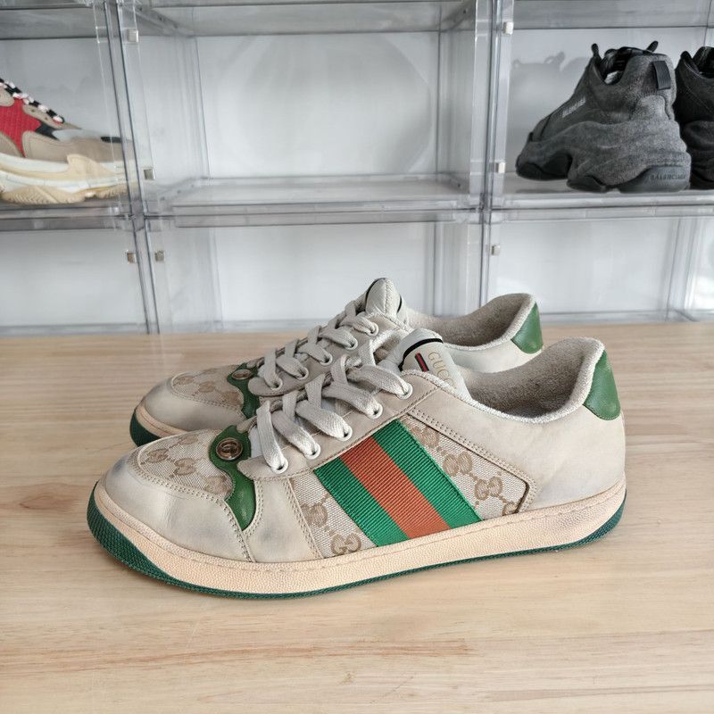 Other Gucci Screener Green Leather Low-Top Sneakers - Size US 9.5 / EU 42-43 - 1 Thumbnail