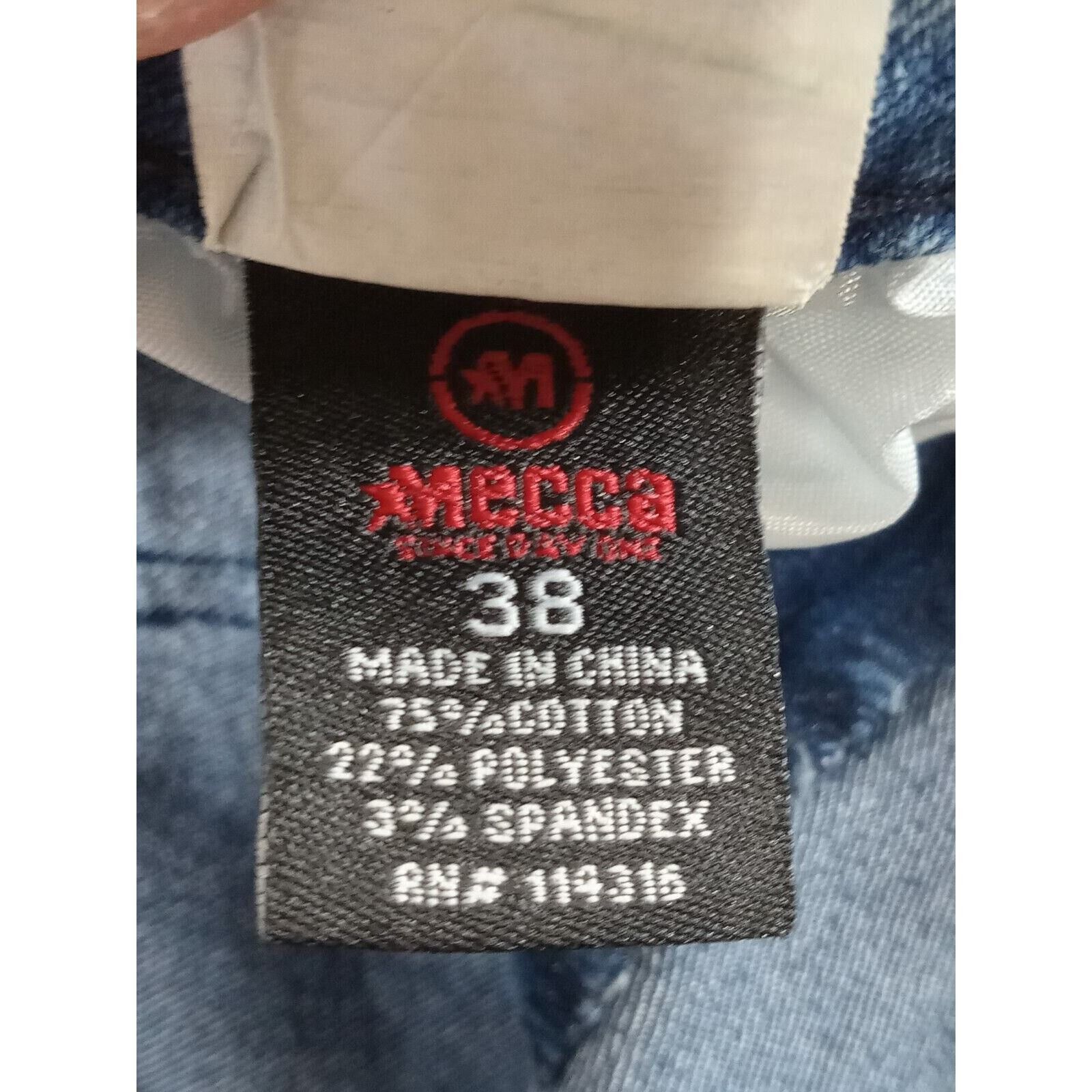 Mecca Mecca Jeans 38 X 30 Mens Stretch Fit Acid Biker Denim Grunge Size US 38 / EU 54 - 9 Thumbnail