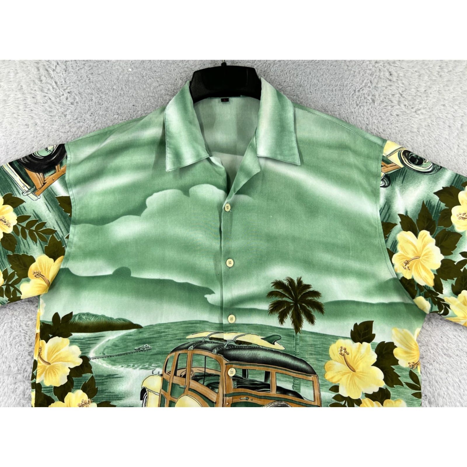 Vintage Big Brother Shirt Mens Large Green Floral Aloha Beach Hawaiian Vacation Resort Shirt Size US L / EU 52-54 / 3 - 7 Thumbnail