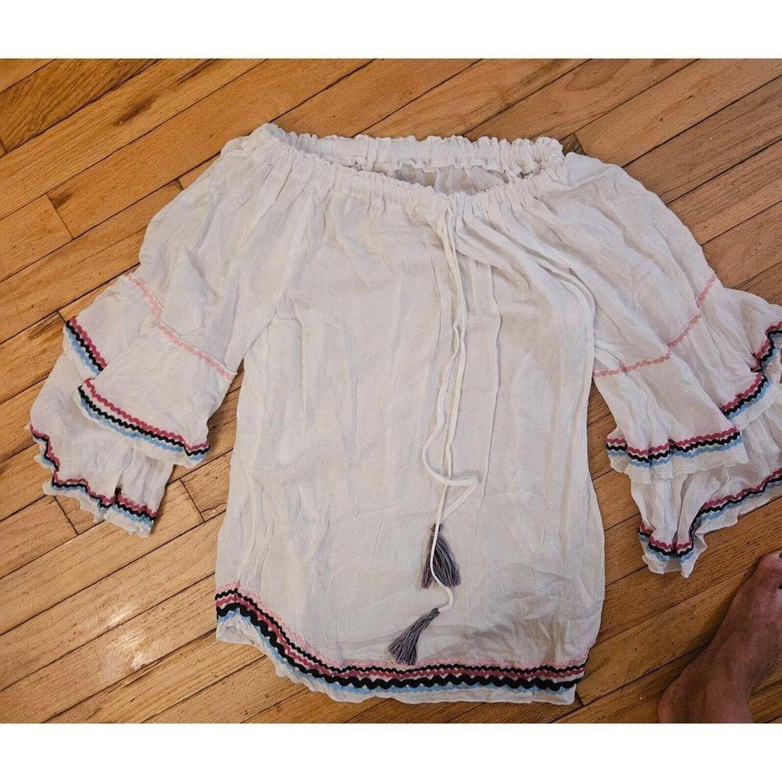 The Unbranded Brand Surf gypsy zigzag trim tunic Size M / US 6-8 / IT 42-44 - 3 Thumbnail