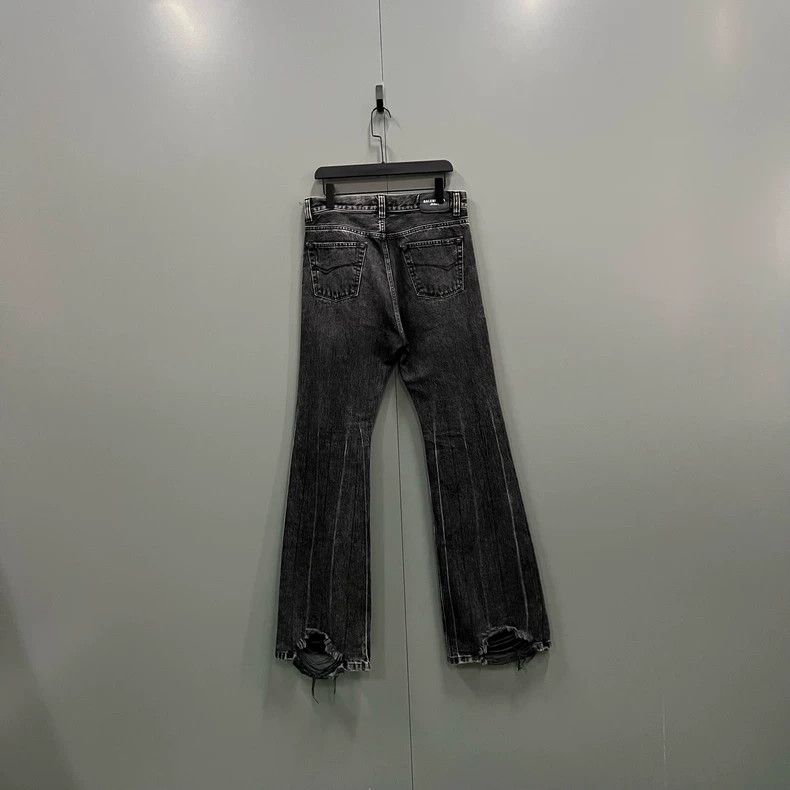 Balenciaga Balenciaga size XS Black Washed Slightly Flared Pants Size 24" / US 00 / IT 34 - 2 Thumbnail