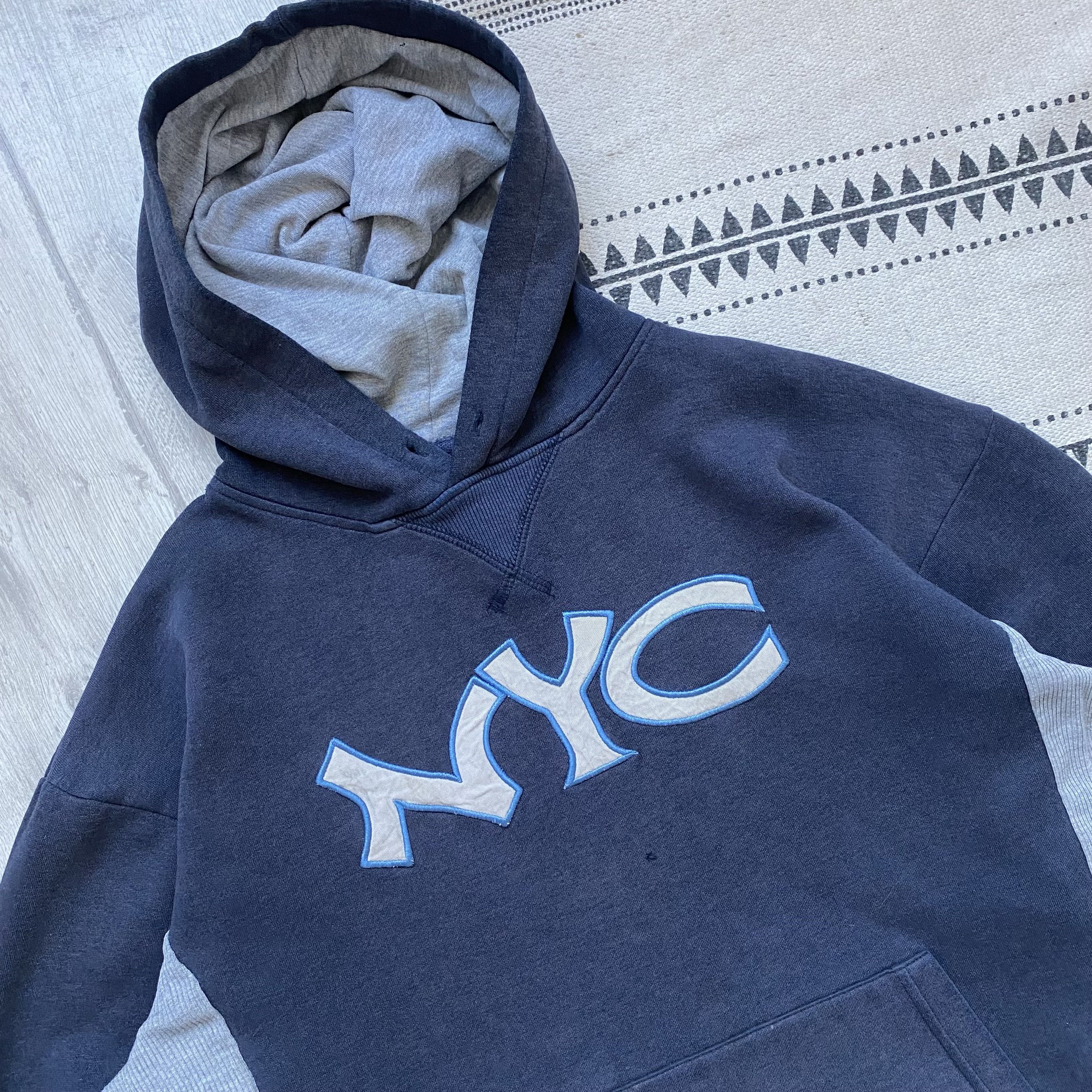I Love NY ⚾️ Faded Vintage 90s New York City Hoodie Y2K Size US M / EU 48-50 / 2 - 2 Thumbnail