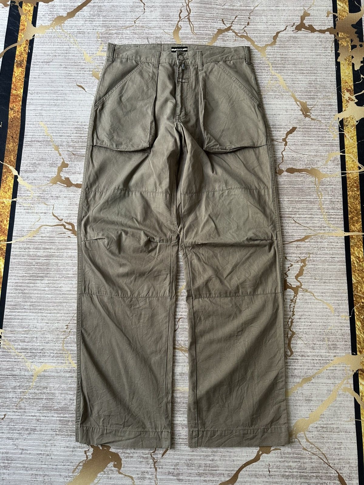 Marithe + Francois Girbaud Vintage Marithe Francois Girbaud (MFG) Fatigue Faded Pant Size US 32 / EU 48 - 2 Thumbnail