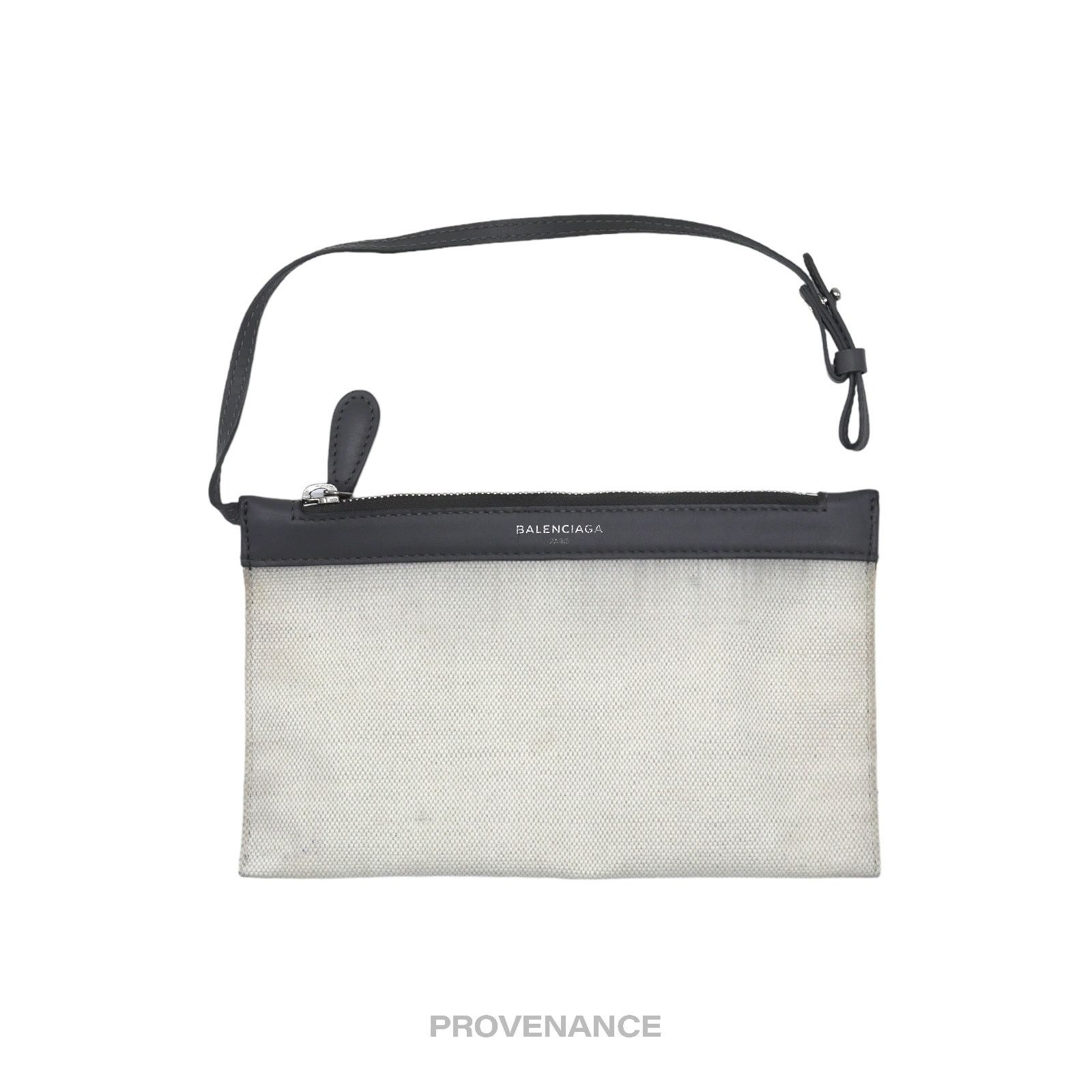 Balenciaga 🔴 Balenciaga Zip Pouch Wallet - Canvas Gray Size ONE SIZE - 1 Thumbnail