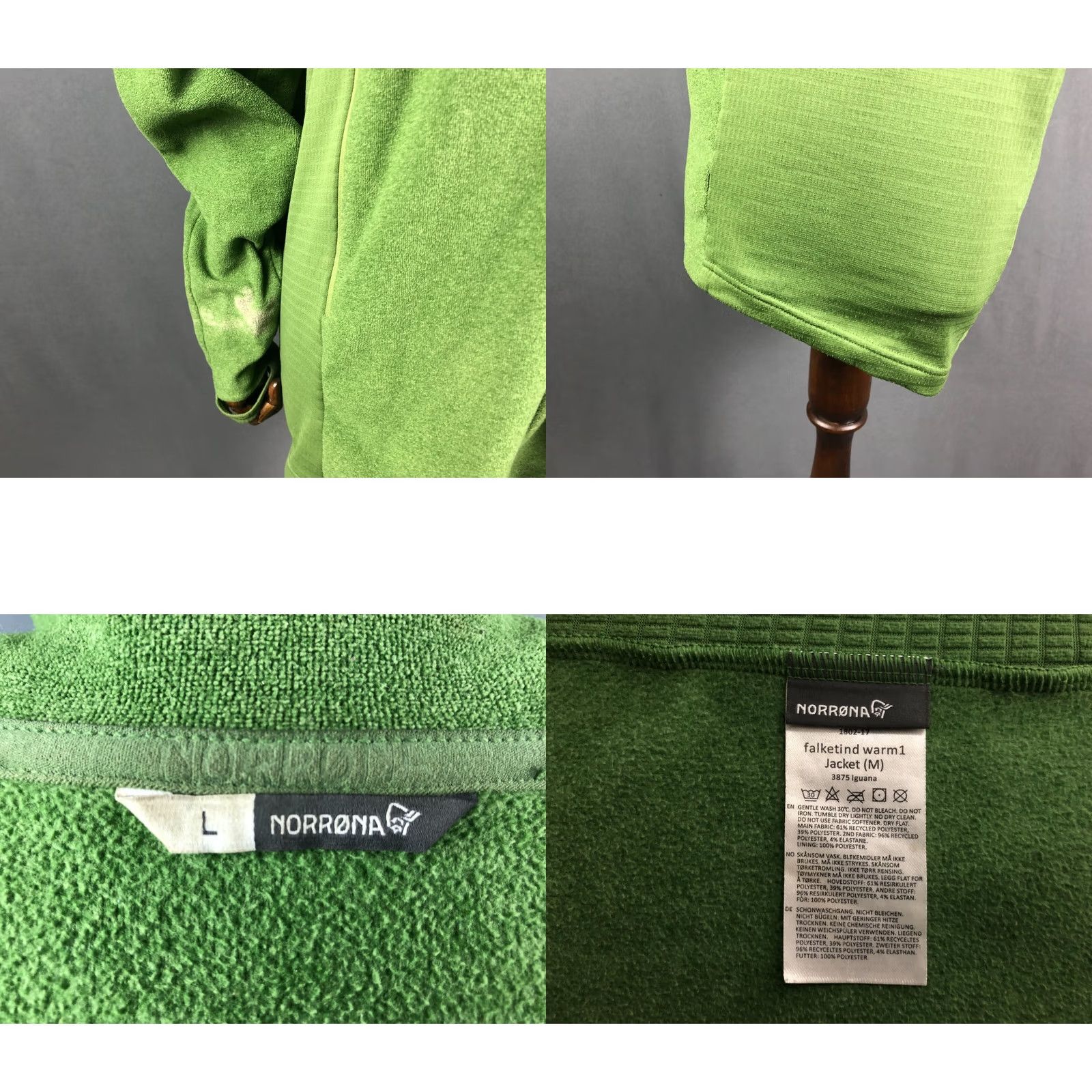 Vintage Norrona Full Zip Jacket Polyester Green Women L Jacket Size L / US 10 / IT 46 - 8 Thumbnail