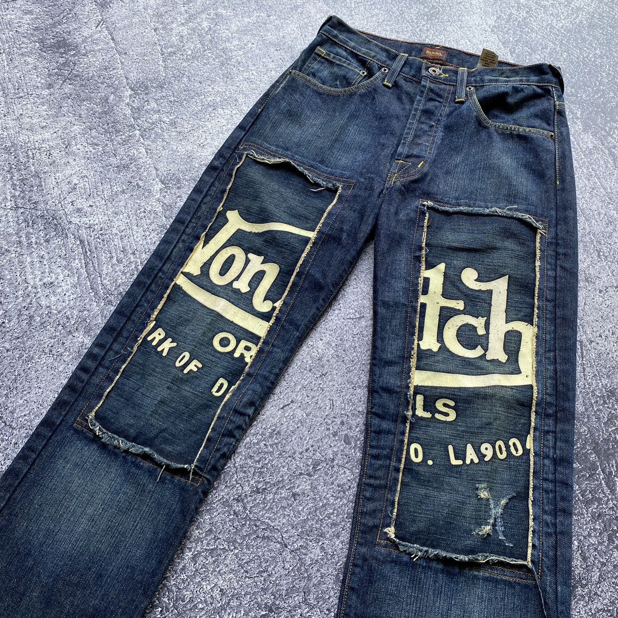 Von Dutch Y2k💥 VON DUTCH Patchwork Vintage Denim Pants Size US 28 / EU 44 - 2 Thumbnail