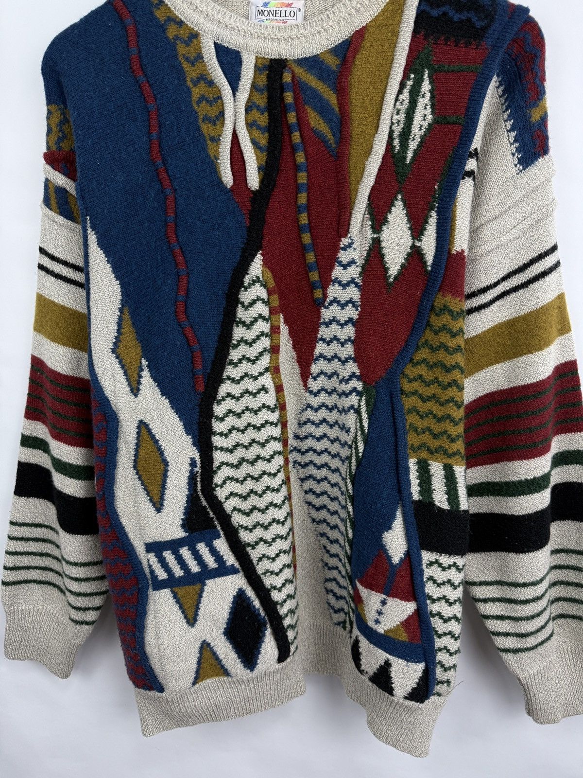Coogi 🇮🇹 Vintage 90s Monello Sweater Made in Italy Coogi Style Rare Size US L / EU 52-54 / 3 - 4 Thumbnail