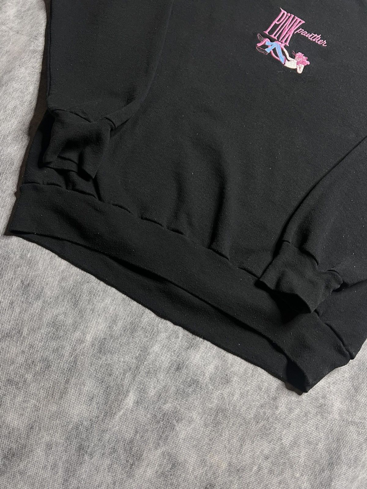 Vintage Vintage Pink Panther Black Sweatshirt Size US L / EU 52-54 / 3 - 3 Thumbnail