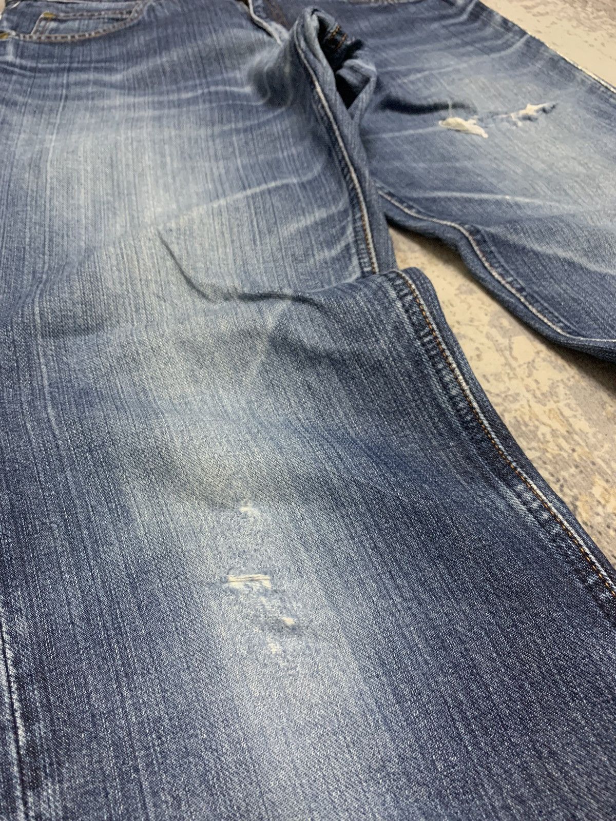 Japanese Brand Vintage Lee M.R. Indigo Blue Straight Fit Denim Pants Size US 31 - 7 Thumbnail