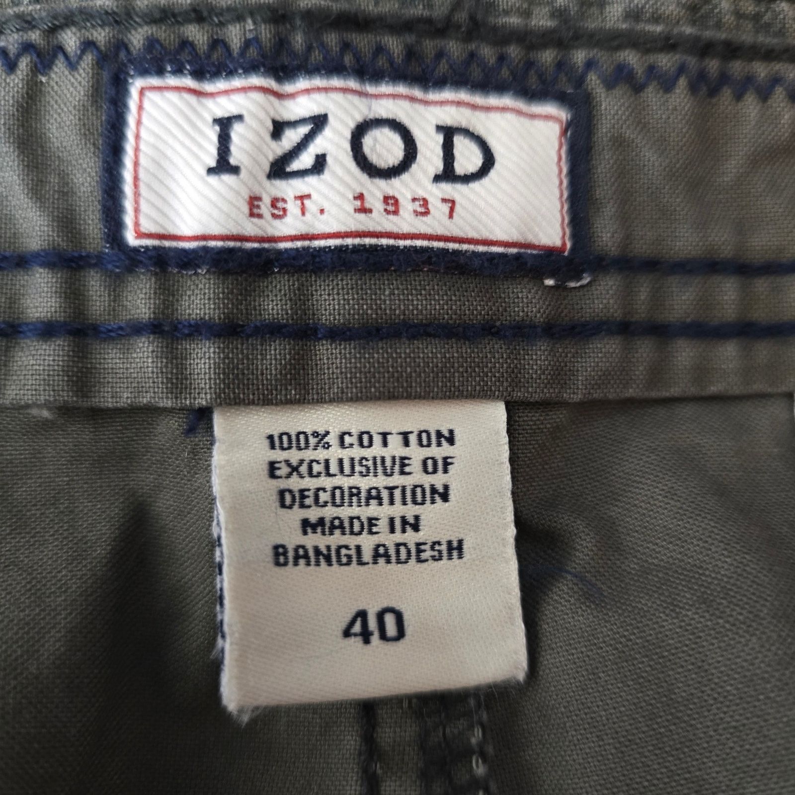 Izod Men's Izod Asphalt Belted Cargo Shorts Size 40W NWT Size US 40 / EU 56 - 2 Thumbnail