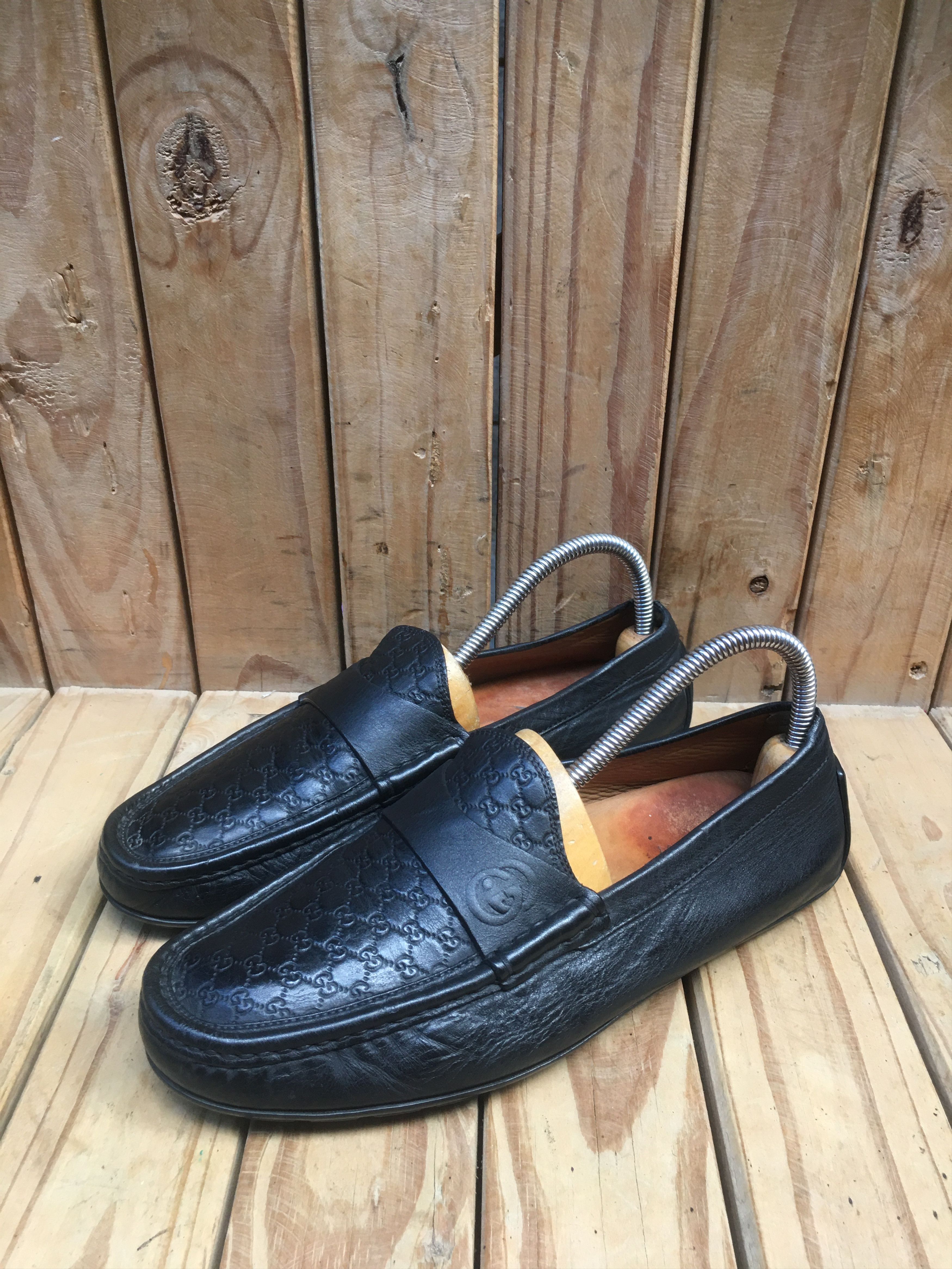 Gucci Gucci 322929 GG Black Men’s Leather Loafers UK 6.5 Size US 7 / EU 40 - 1 Thumbnail