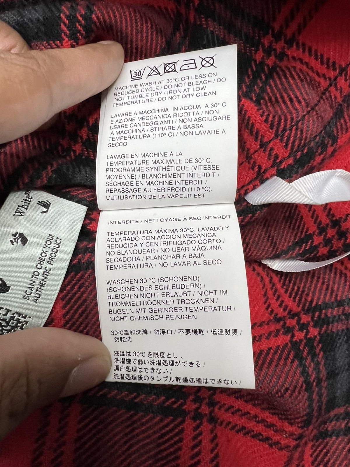 Off-White Off-White Stencil Flannel Check Shirt Size Large Size US L / EU 52-54 / 3 - 10 Thumbnail