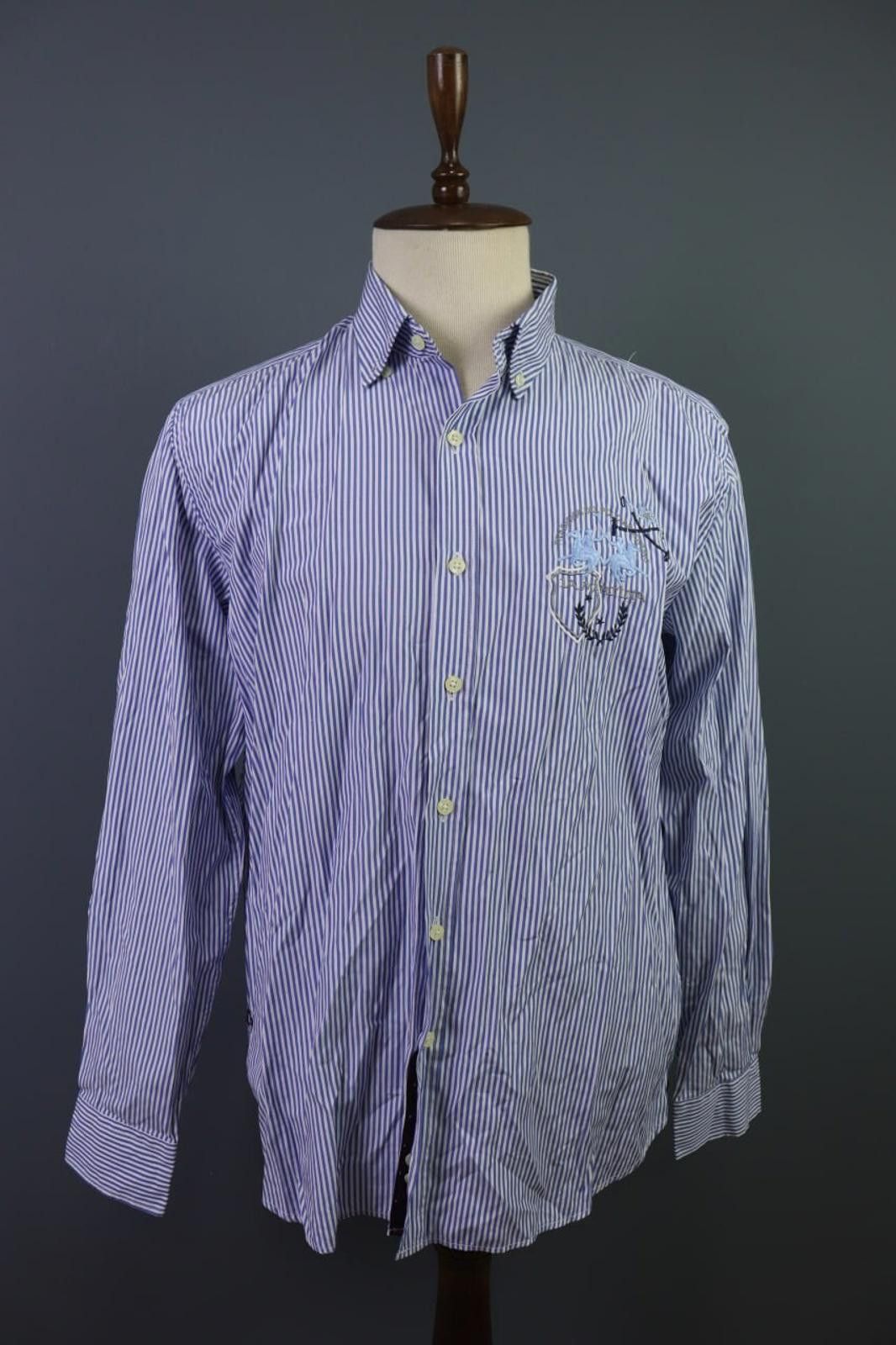 La Martina La Martina Buenos Aires Blue Striped Button Shirt Size XXL Size US XXL / EU 58 / 5 - 1 Thumbnail