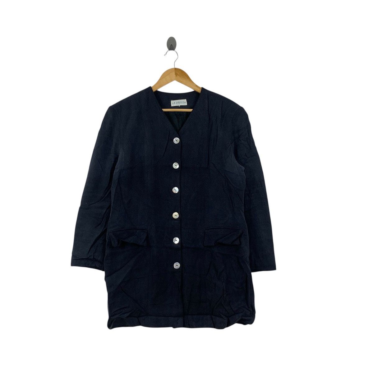Vintage Vintage LA BREZZA ITALY Pure Silk Minimalist Design Coat Size M / US 6-8 / IT 42-44 - 3 Thumbnail