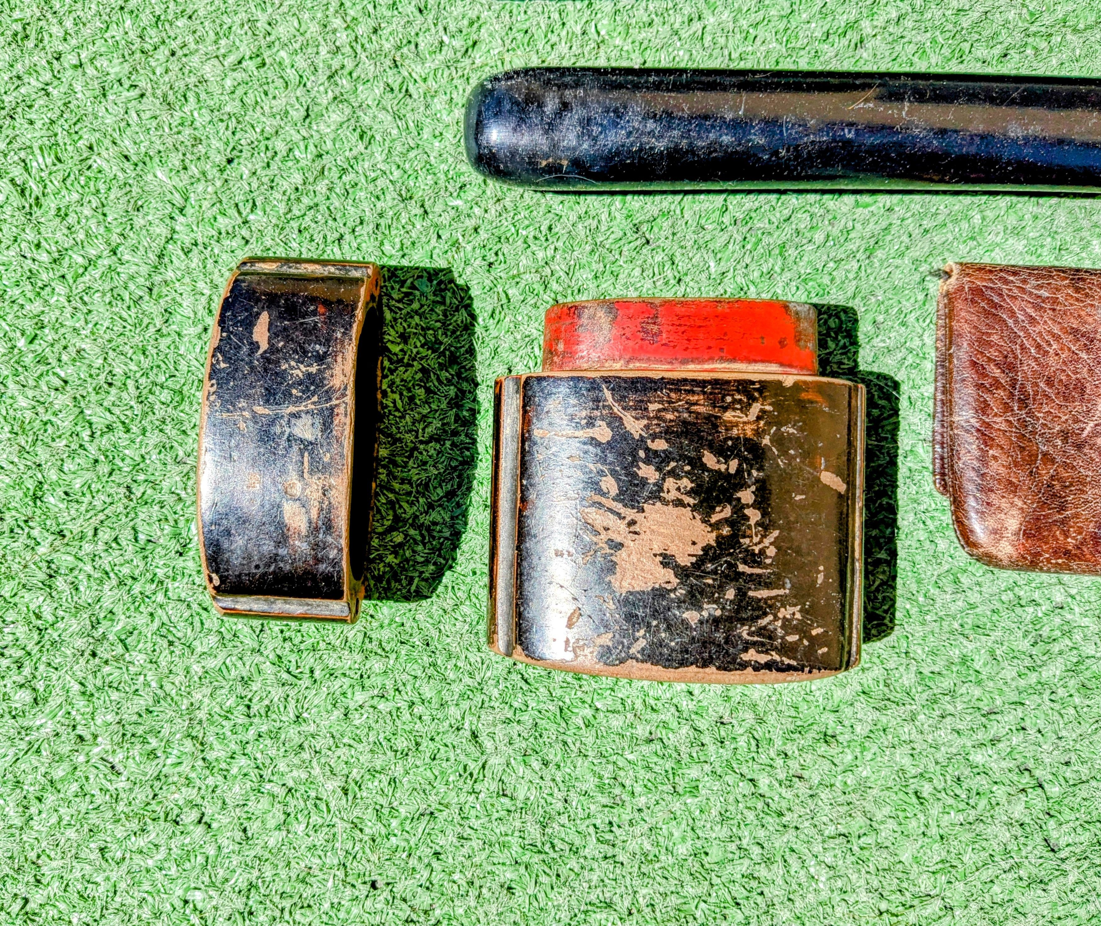 Other Japanese Antique Leather Tobacco Clasp Pouch+Pipe&Wood Boxes Size ONE SIZE - 6 Thumbnail