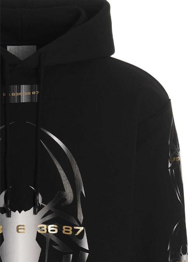 Vetements o1y0924 Logo Hoodie in Black Size US XL / EU 56 / 4 - 4 Thumbnail