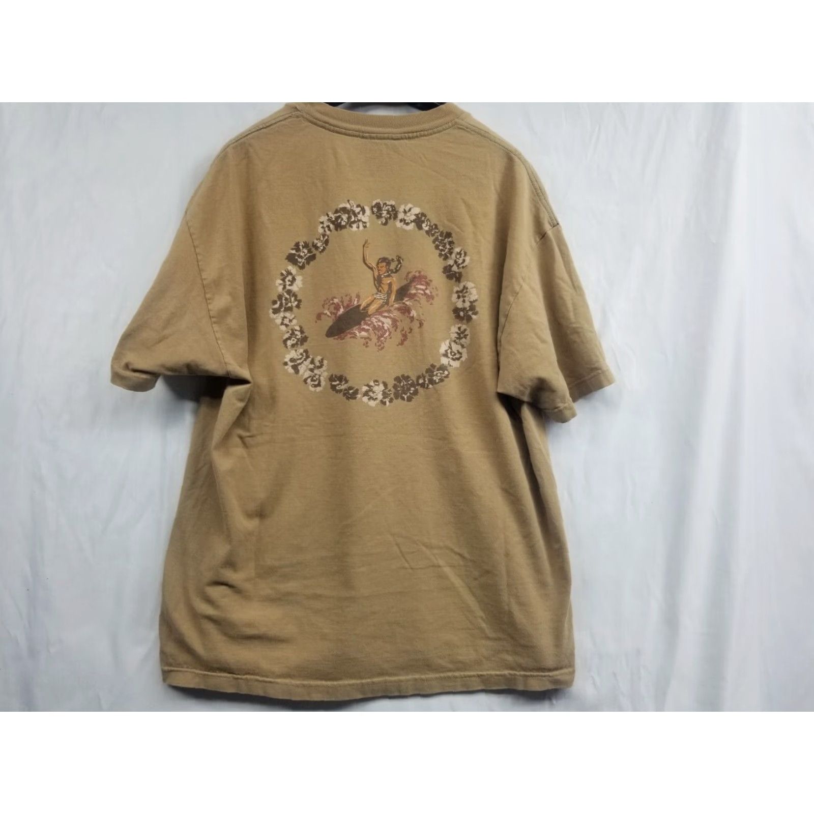 Vintage Kahala Hawaiian T-Shirt Kahala Kahala Hawaiian Short Sleeve Men's XL Khaki Crew Neck Cotton Shirt Size US XL / EU 56 / 4 - 2 Thumbnail