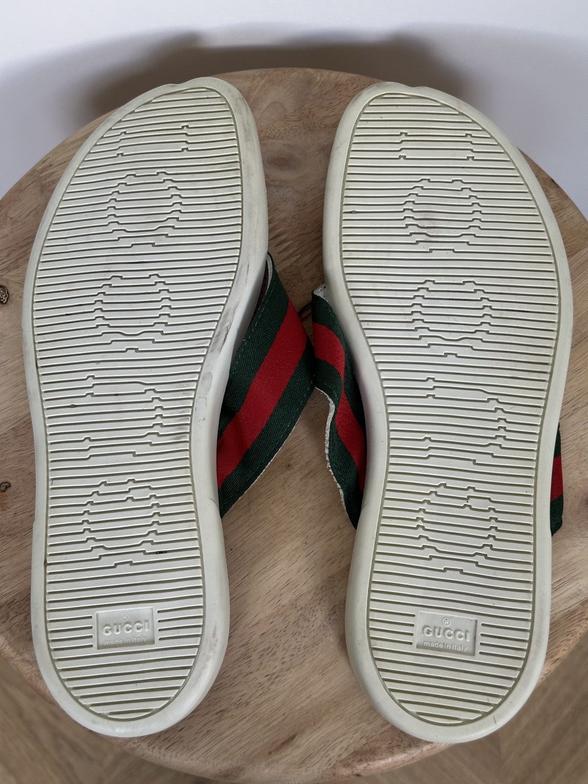 Gucci Gucci web trimm sandals flip flops thongs Size US 13 / EU 46 - 9 Thumbnail