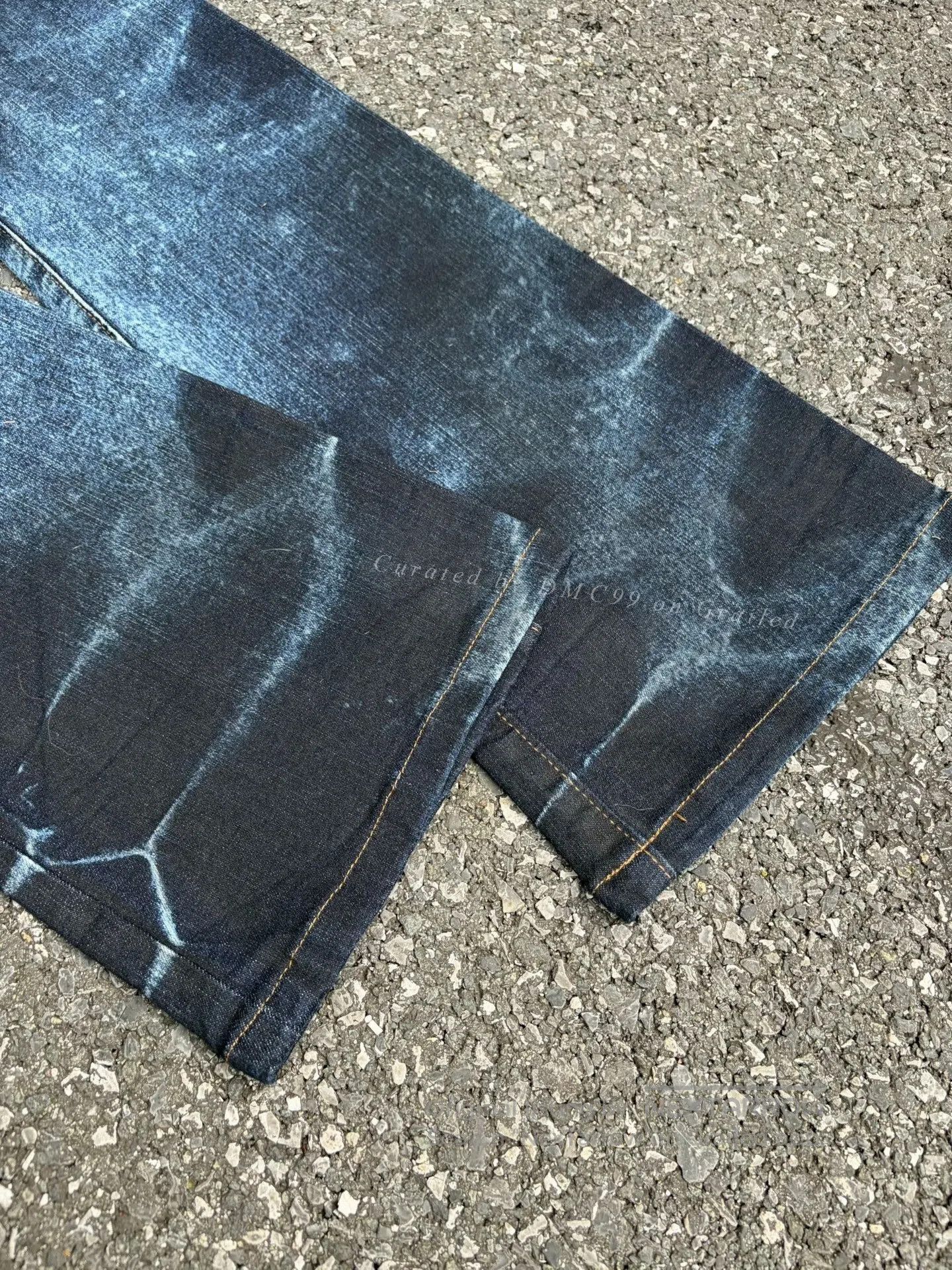 Vintage Vintage SCHLUSSEL 00s Washed Blue Jeans. Size US 36 / EU 52 - 7 Thumbnail