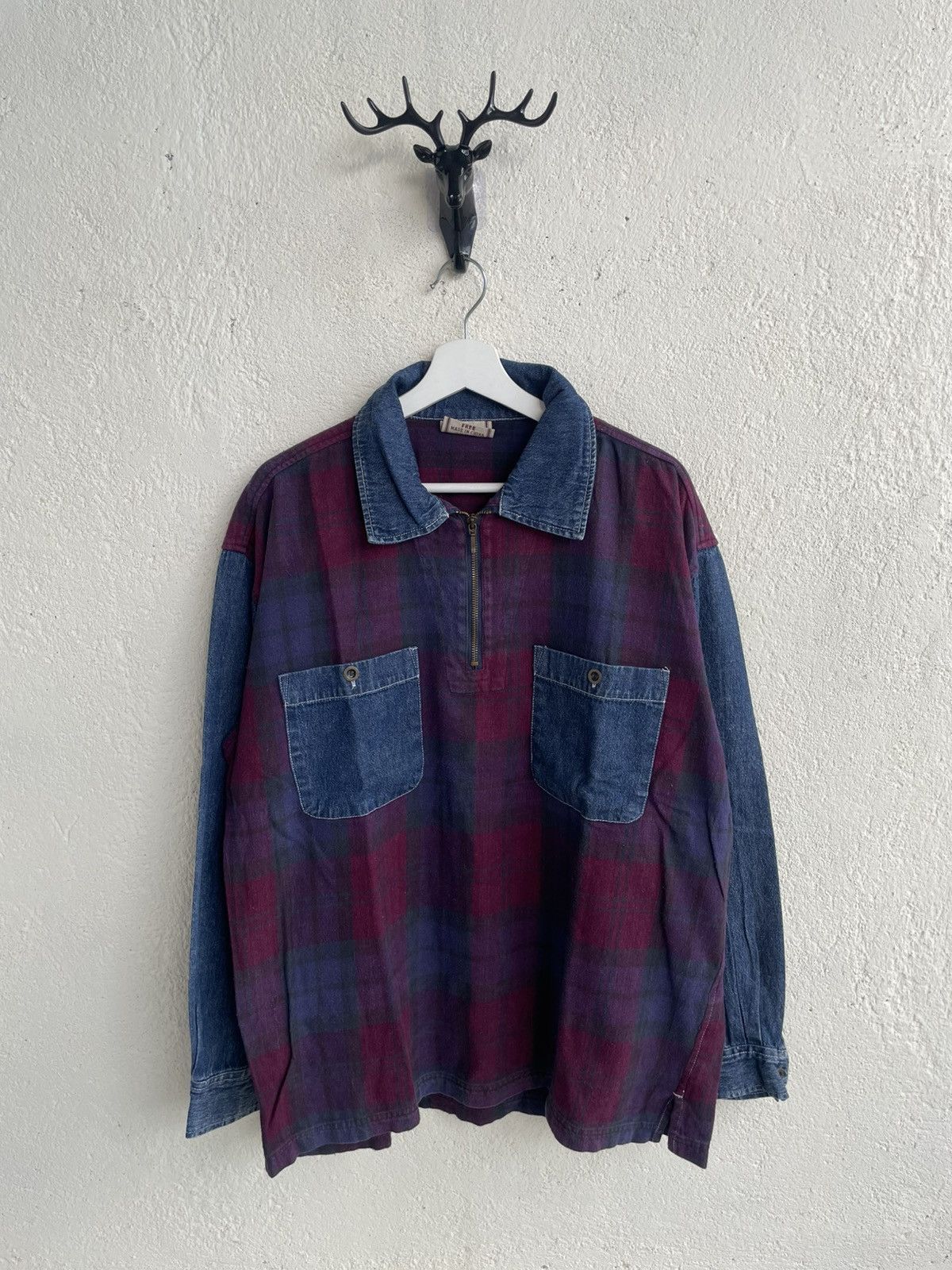 If Six Was Nine 2000s Hysteric Plaid Denim Flannel Y2K LGB RRL LGB japan Cdg Size US XXL / EU 58 / 5 - 1 Thumbnail