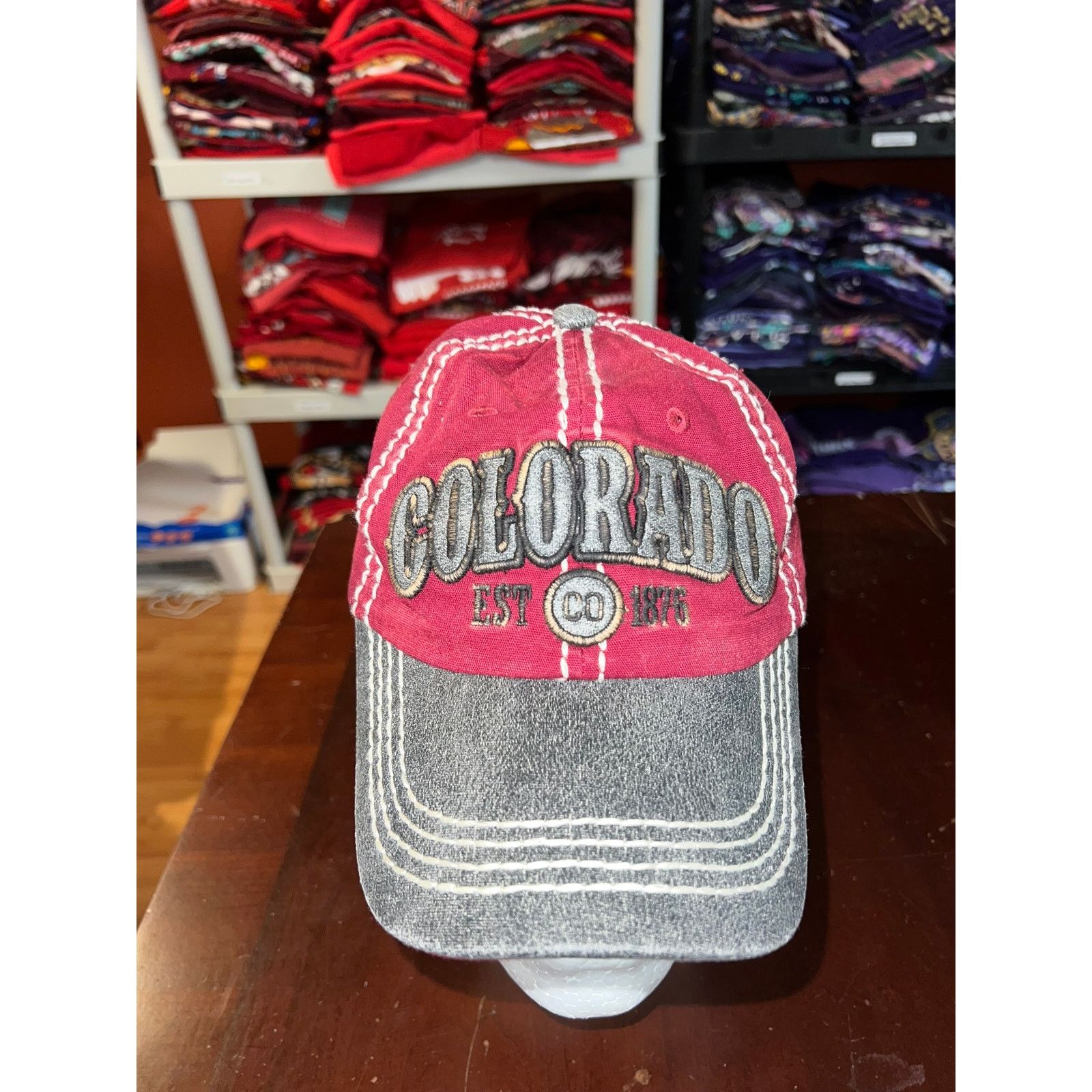 Robin Ruth Robin Ruth Hat Colroado State Destination Red Cap Headwear Size ONE SIZE - 2 Thumbnail