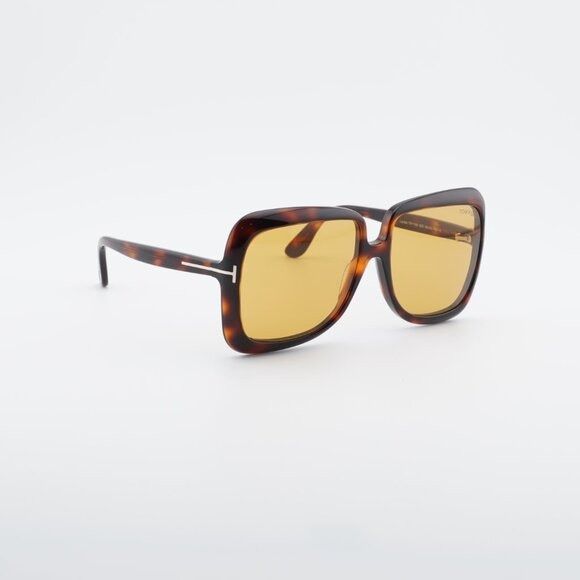 Tom Ford Tom Ford Lorelai FT1156 52E Sunglasses Havana Square Frame Size ONE SIZE - 6 Thumbnail