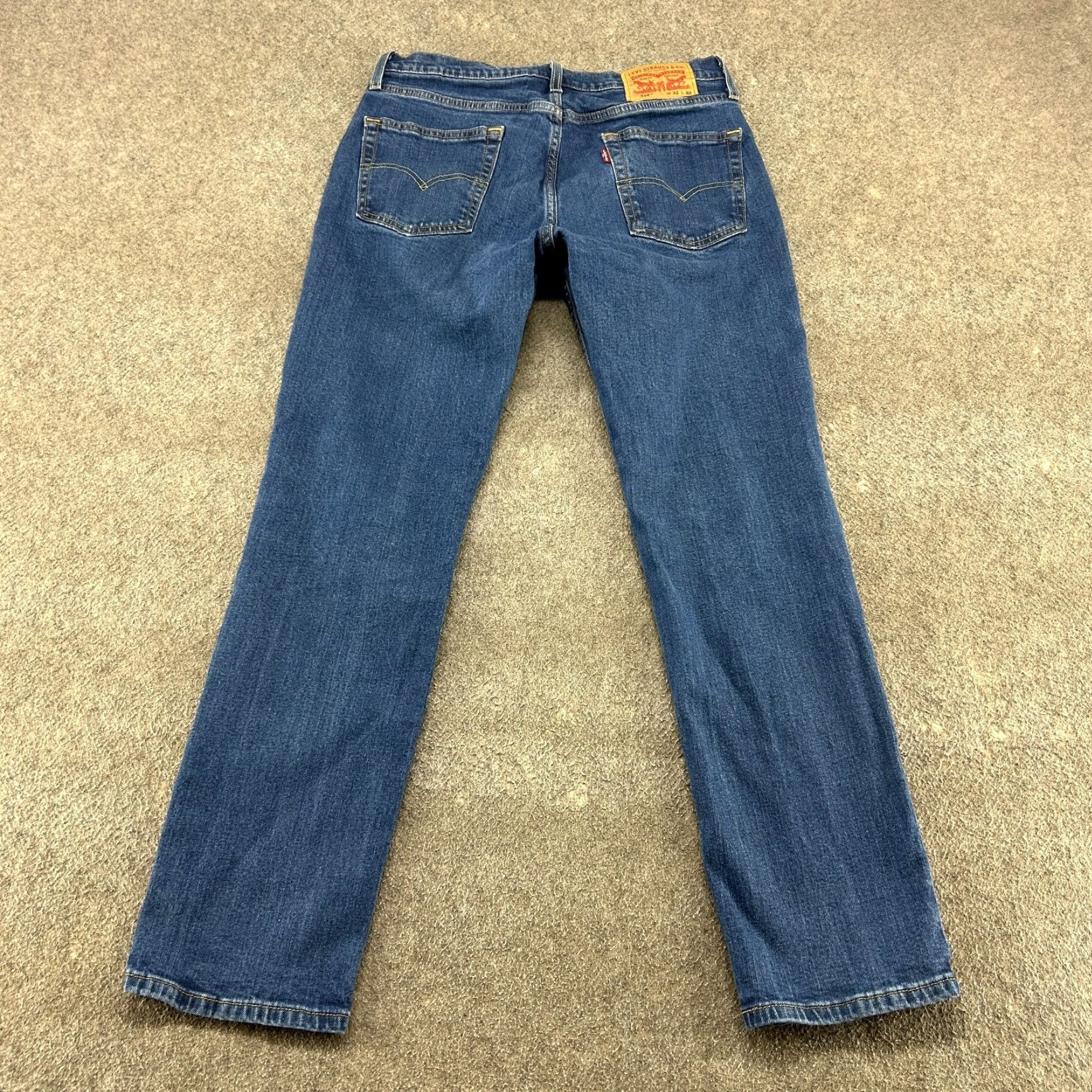 Levi's Levi's 514 Jeans Mens 32x32 Blue Slim Straight Leg Medium Wash Stretch Fabric Denim Cotton Size US 32 / EU 48 - 5 Thumbnail