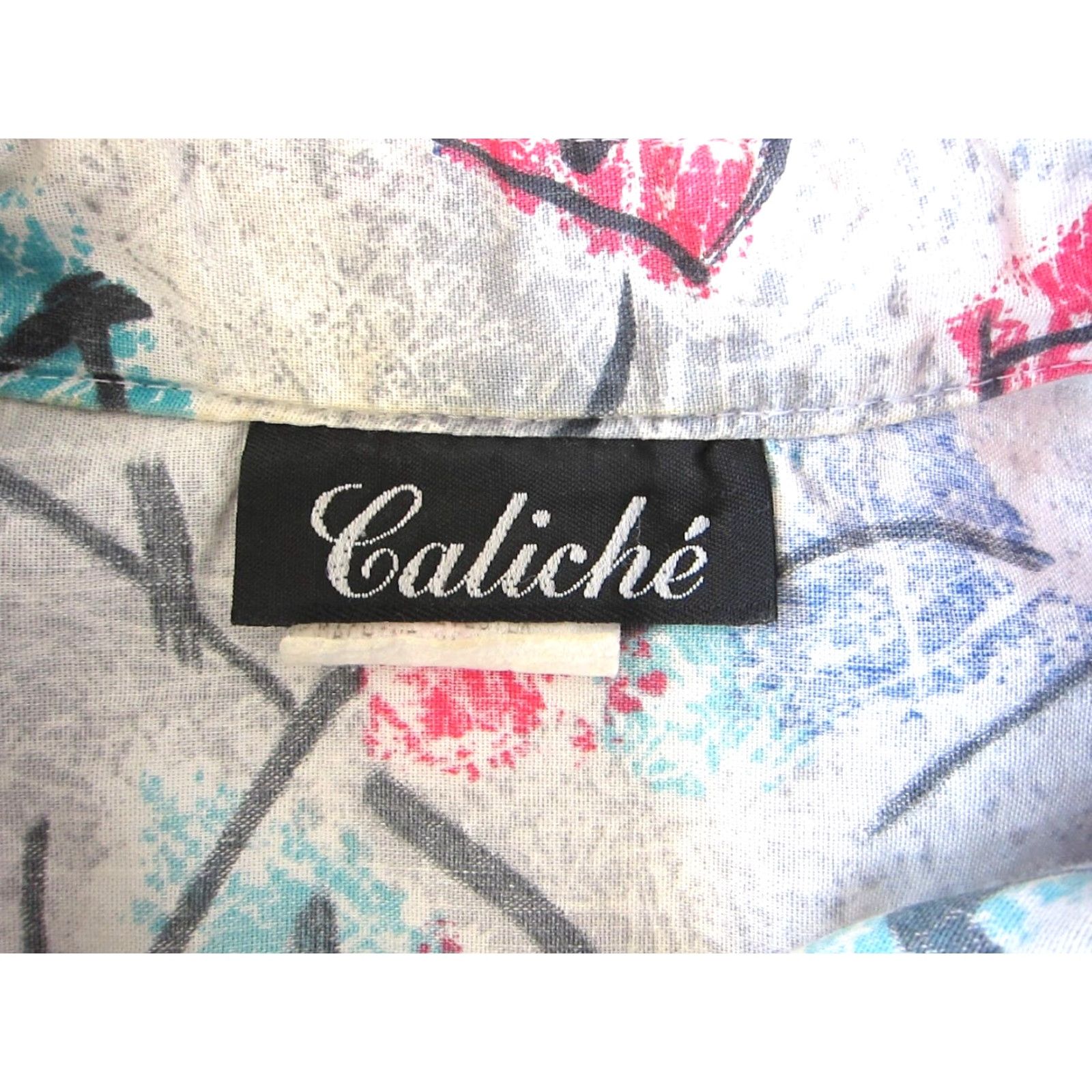 Pinko VINTAGE Caliche' Pink Blouse Long Sleeve Abstract Retro Button Down Collared M-L Womens Size L / US 10 / IT 46 - 4 Thumbnail