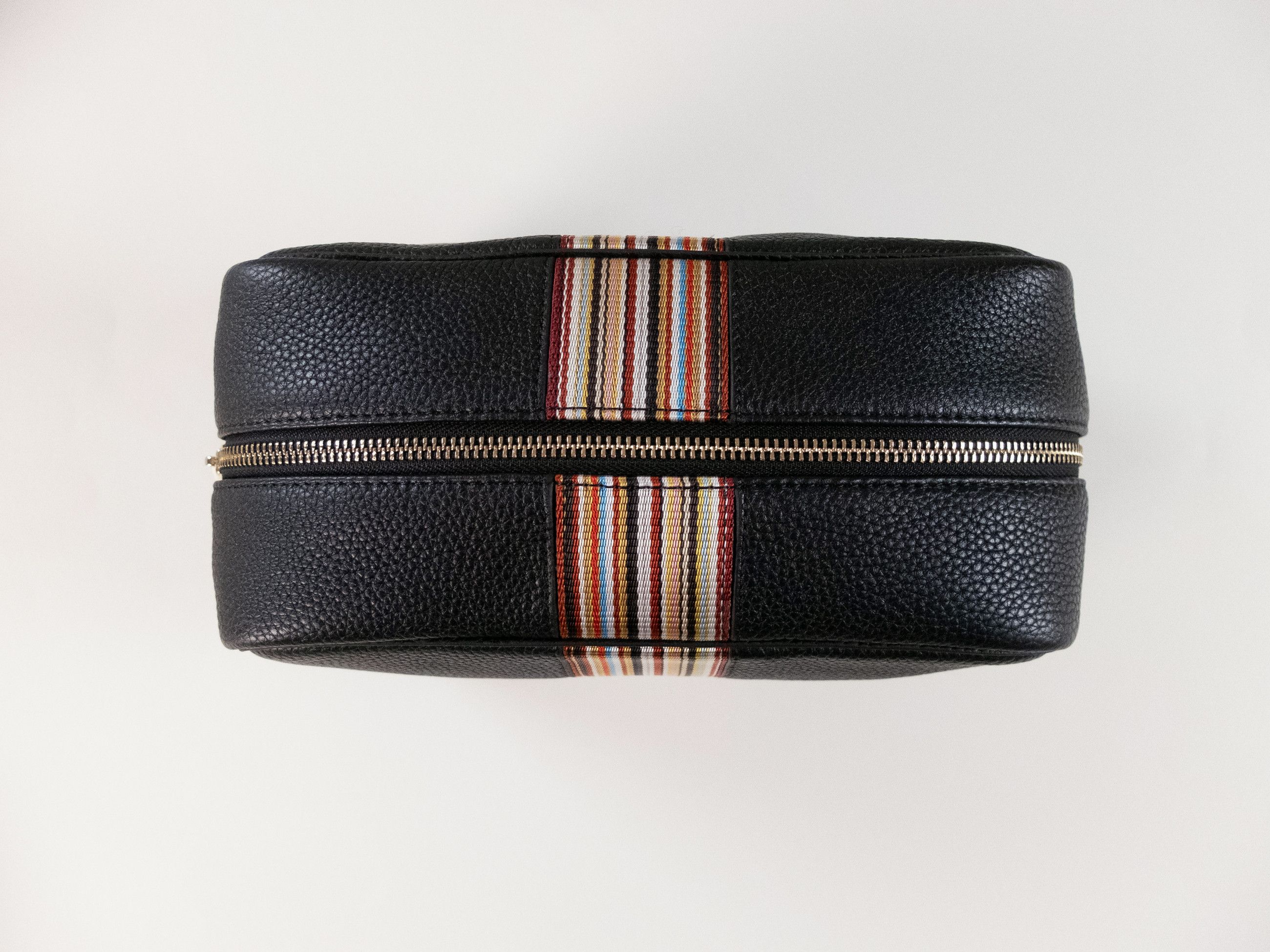 Paul Smith PAUL SMITH brown Signature Stripe leather toiletry wash bag Size ONE SIZE - 3 Thumbnail