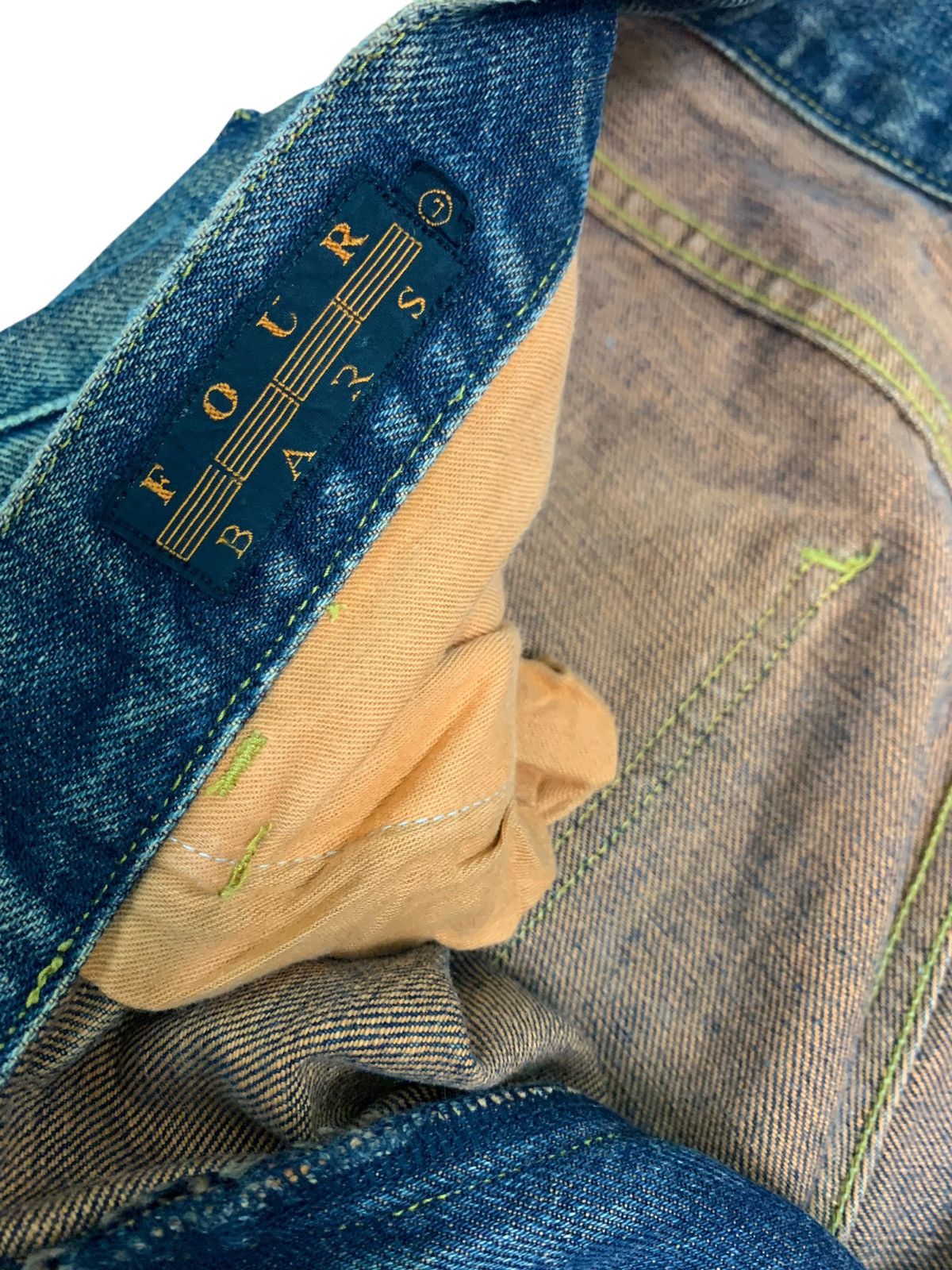 Japanese Brand 🔥Flare Dirty Distressed Four Bars Denim Jeans Size US 30 / EU 46 - 14 Thumbnail
