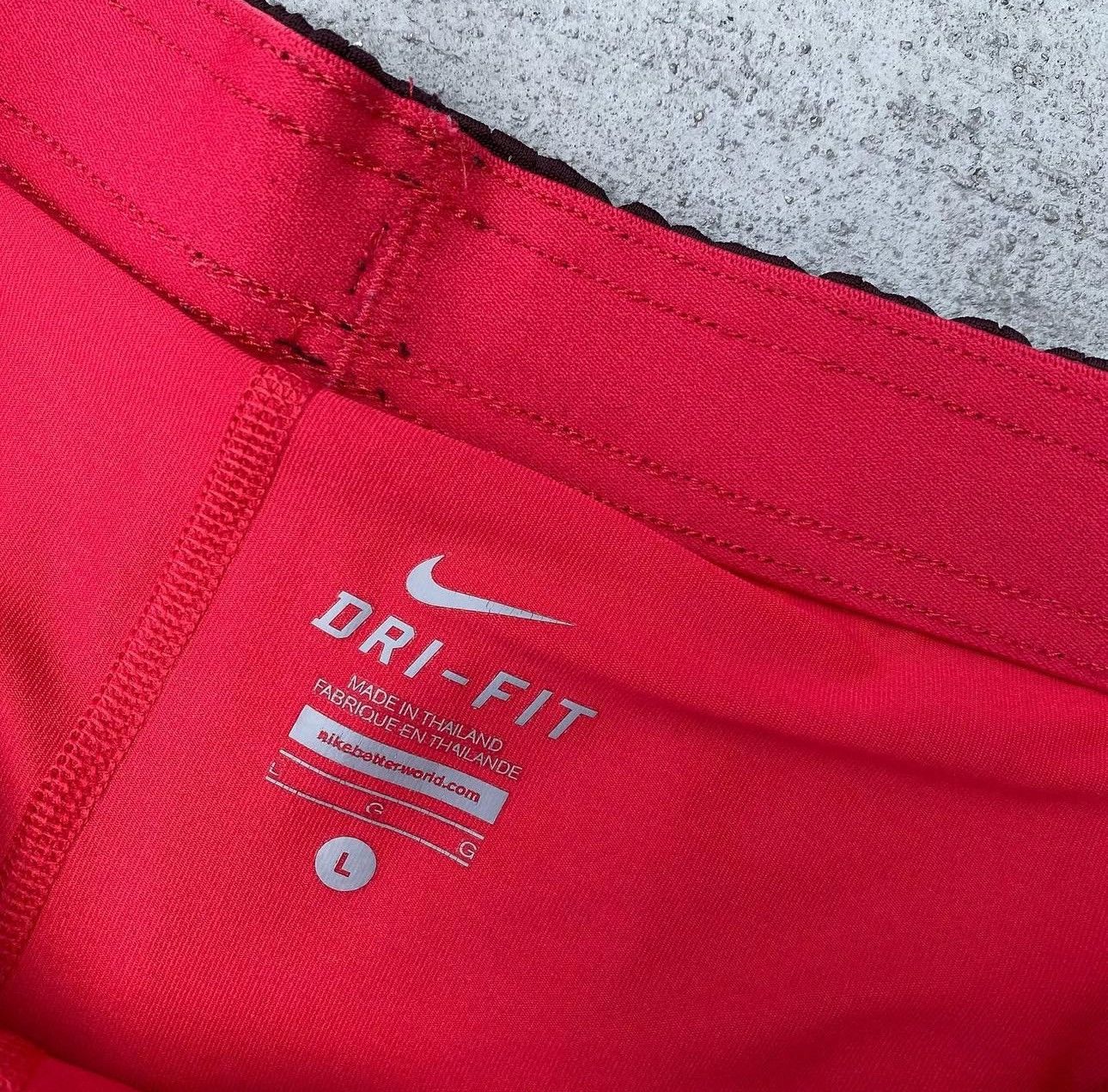 Nike Nike 2-in-1 Dri-Fit Burgundy Brown/Pink Running Shorts Size 32" / US 10 / IT 46 - 3 Thumbnail