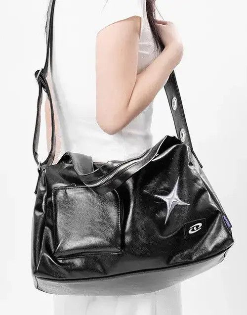 Japanese Brand Y2K Fashion pu leather Shoulder Bag Size ONE SIZE - 3 Thumbnail