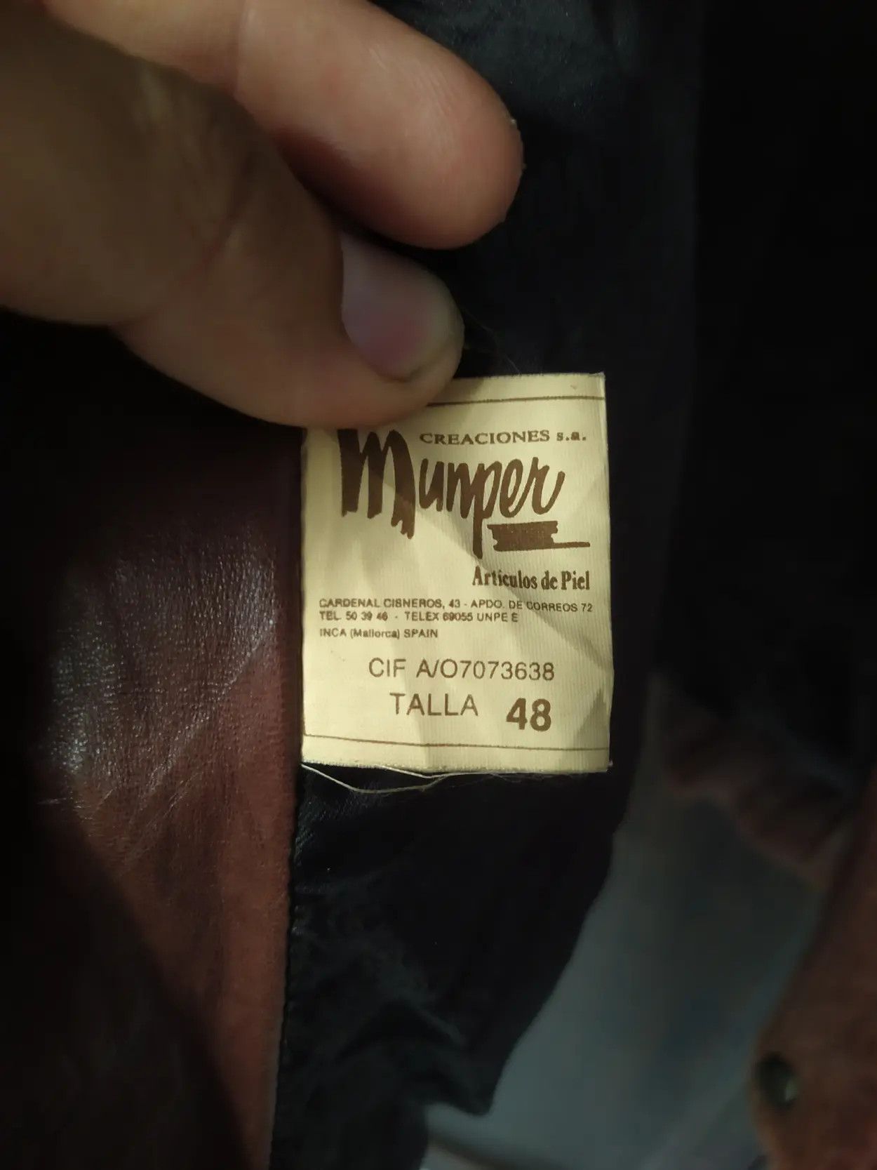 Vintage Vintage Munper Spain Shearling Collar Leather Bomber Jacket Size US XL / EU 56 / 4 - 12 Thumbnail