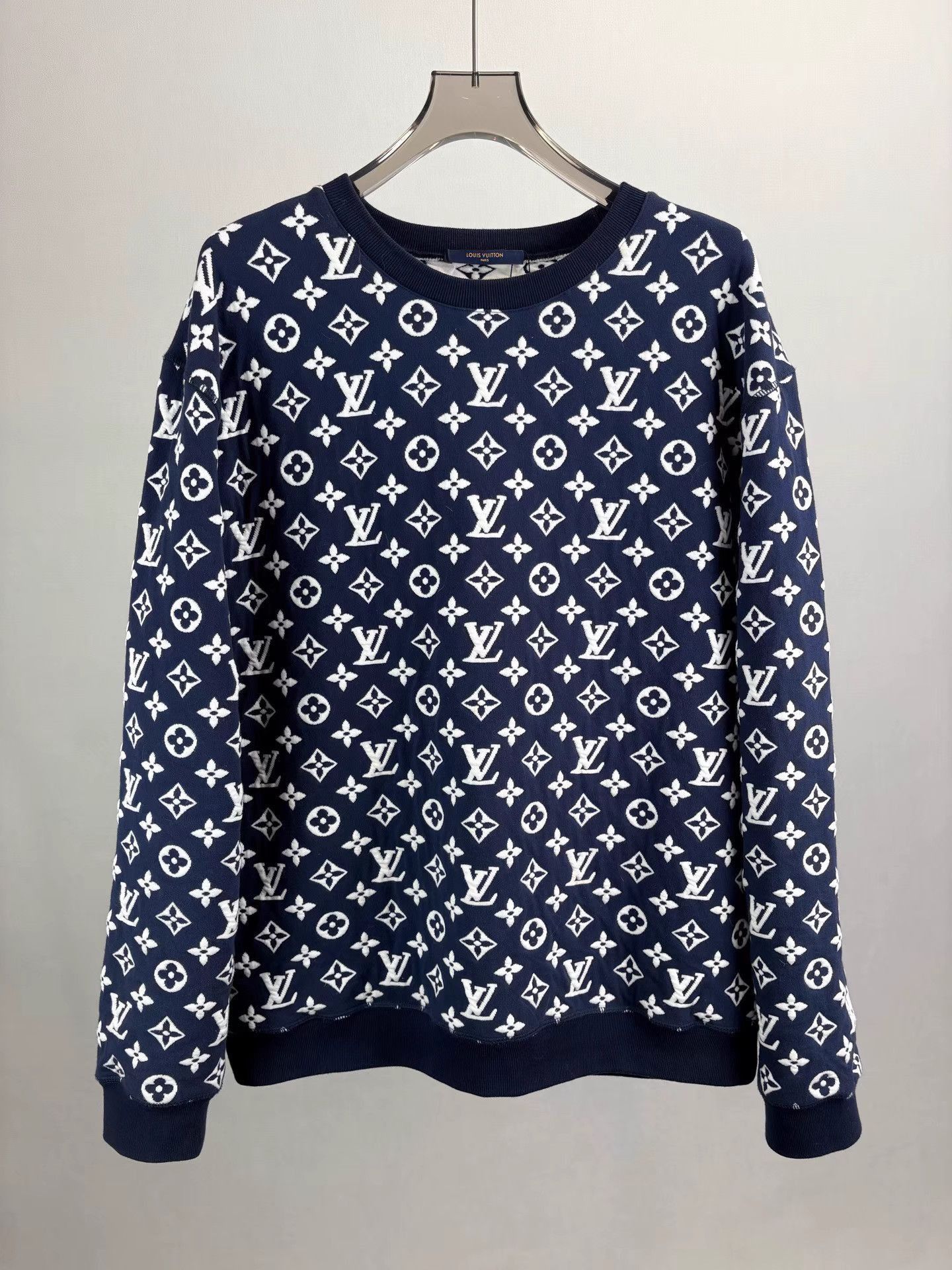 Louis Vuitton Blue Patterned Long-Sleeve Sweatshirt XXL Size US XXL / EU 58 / 5 - 1 Thumbnail