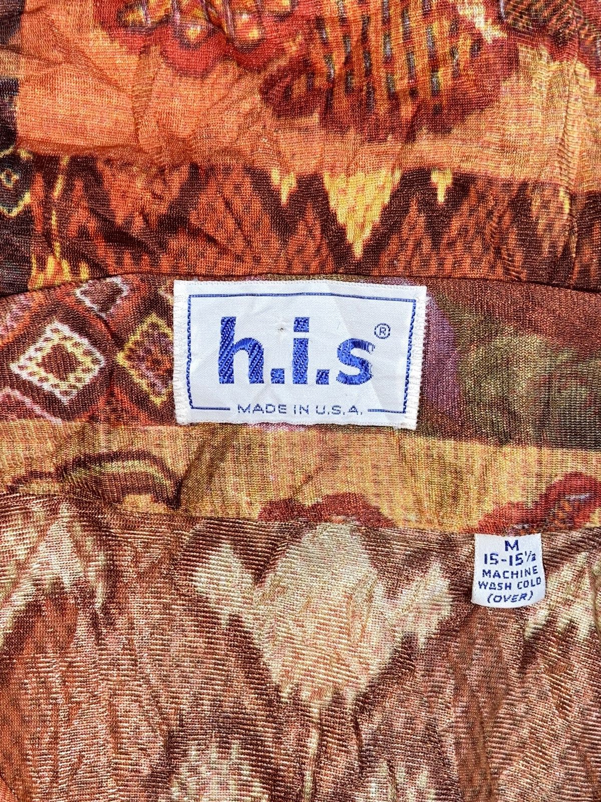 Vintage H.I.S Motive Shirt Made In Usa Size US XS / EU 42 / 0 - 6 Thumbnail
