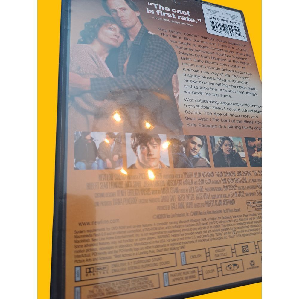 Other Safe Passage DVD Susan Sarandon Sam Shepard 1994 Drama Movie Size ONE SIZE - 4 Thumbnail