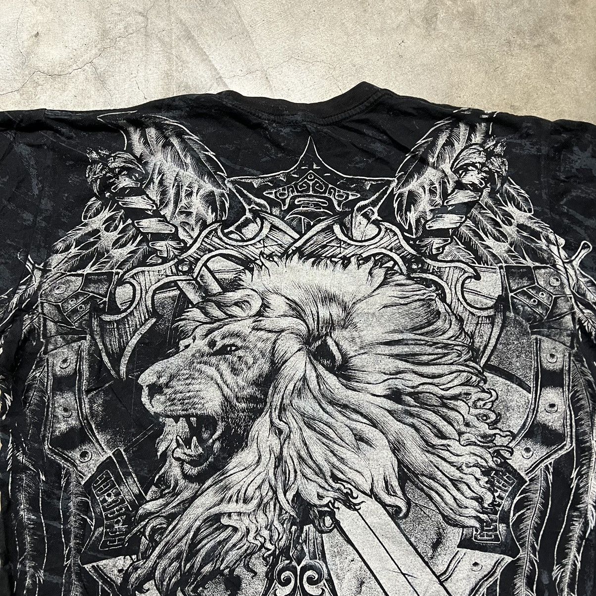 Affliction × Ed Hardy × Southpole Vintage Y2K Decoded AOP Graphic T-Shirt Size US L / EU 52-54 / 3 - 6 Thumbnail