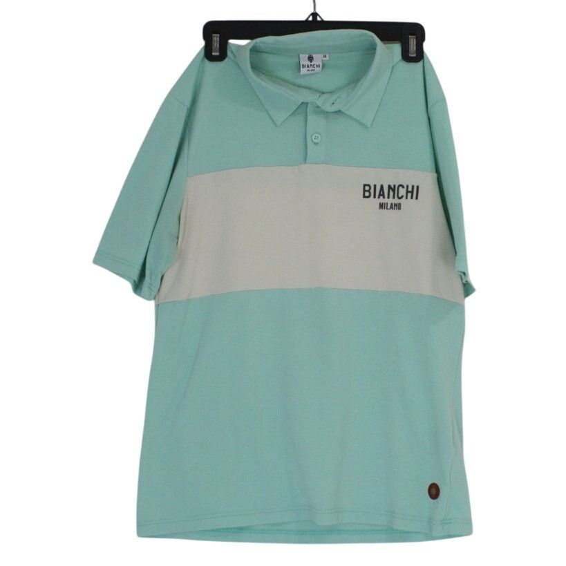 Vintage Vintage Bianchi Tri-Blend Thin Polo Cycling Shirt Jersey Size US M / EU 48-50 / 2 - 1 Thumbnail