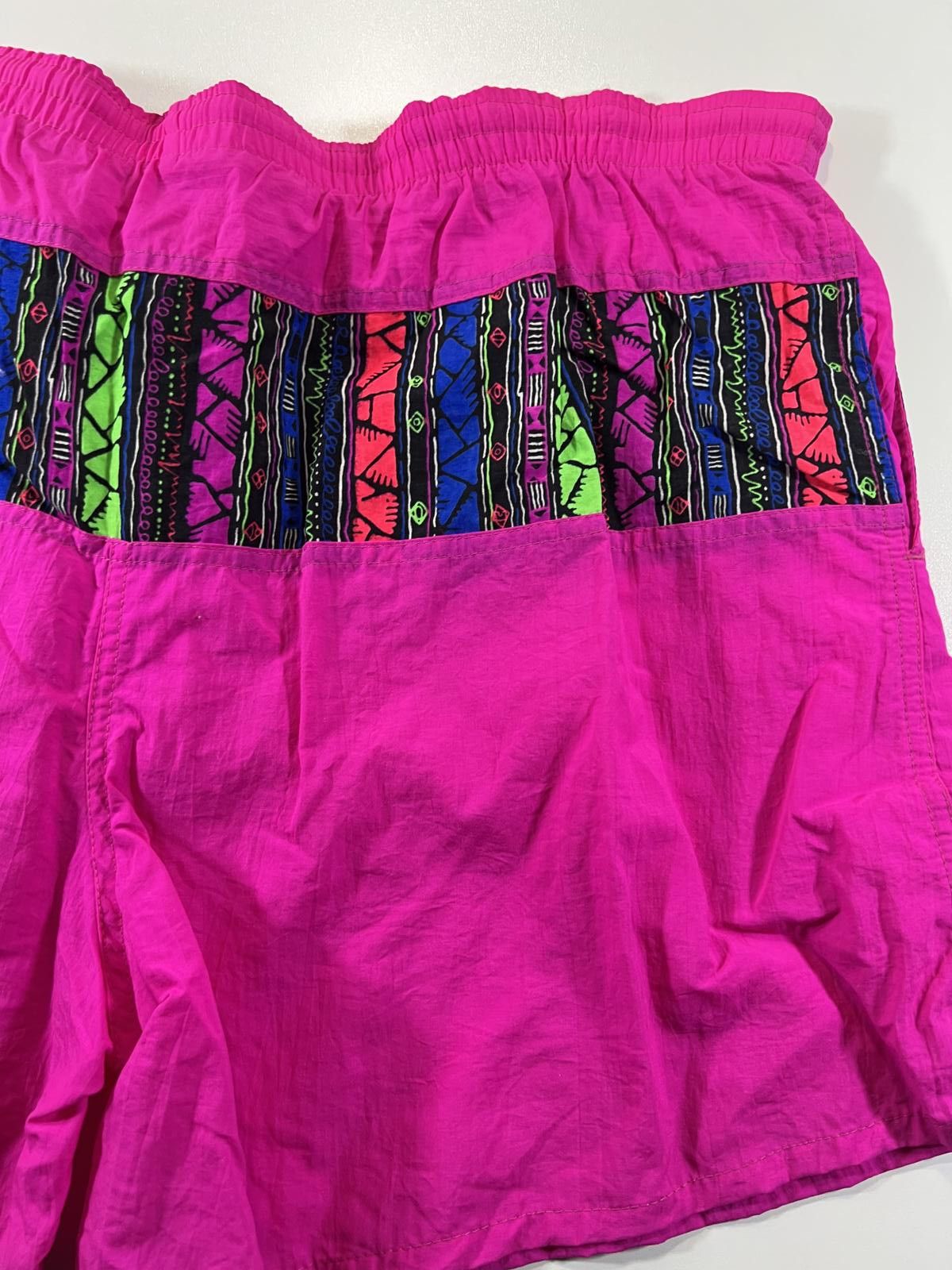 Other Vintage Pink Swim Shorts with Multicolour Patterned M Size US 36 / EU 52 - 10 Thumbnail