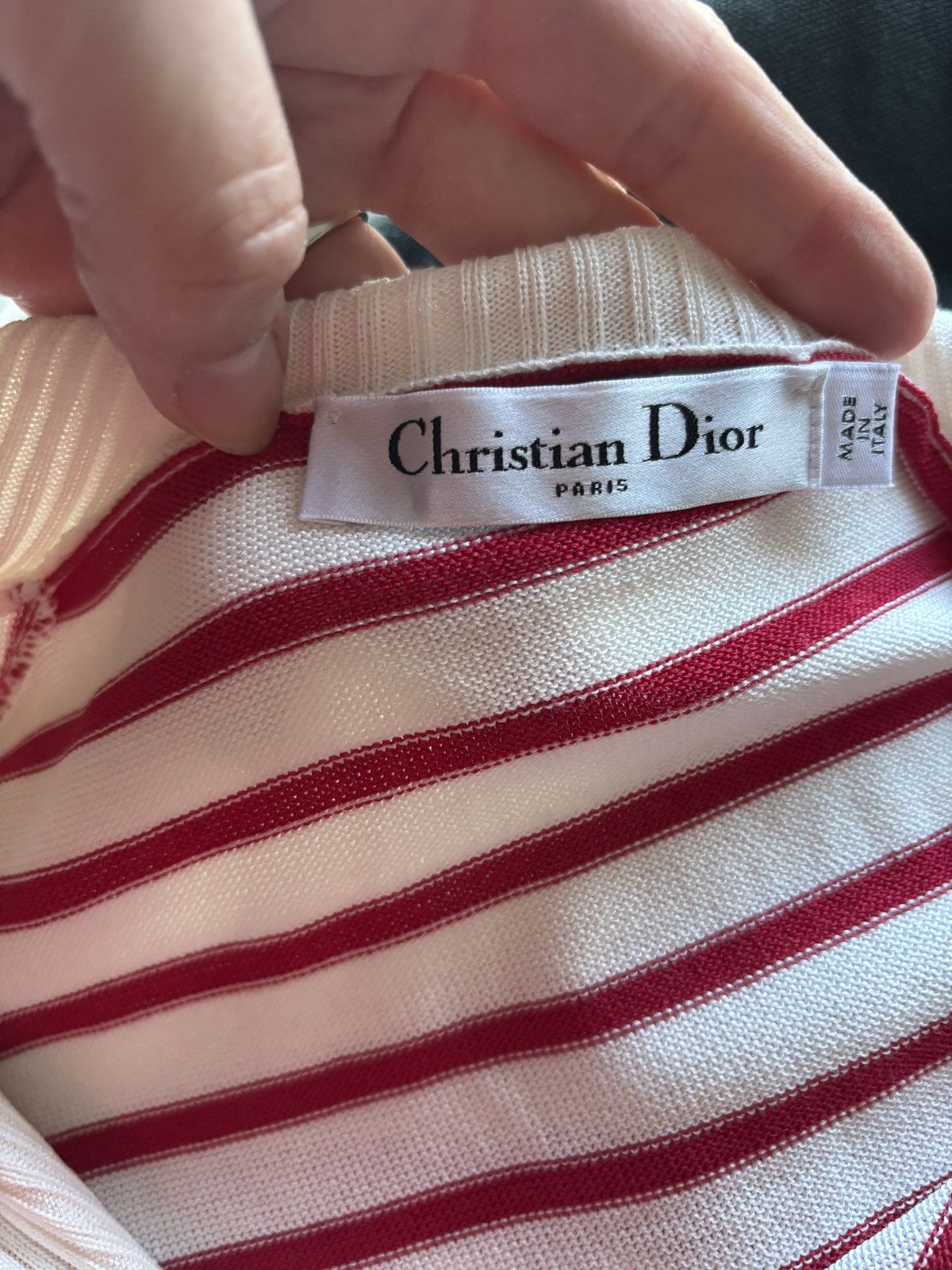 Dior Christian Dior Striped Silk & Cotton Hooded Sweater Size 38 Size S / US 4 / IT 40 - 5 Thumbnail