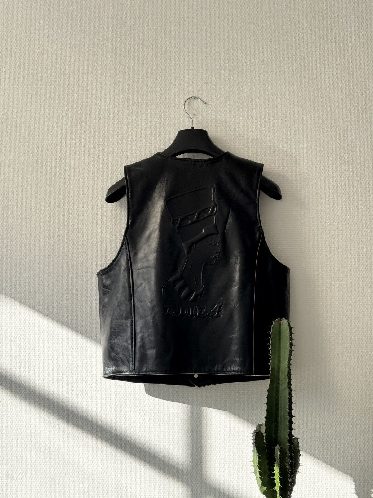 DENIM TEARS × Our Legacy Our Legacy x Denim Tears: Tupac Tears Legacy Leather Vest Size US M / EU 48-50 / 2 - 6 Thumbnail