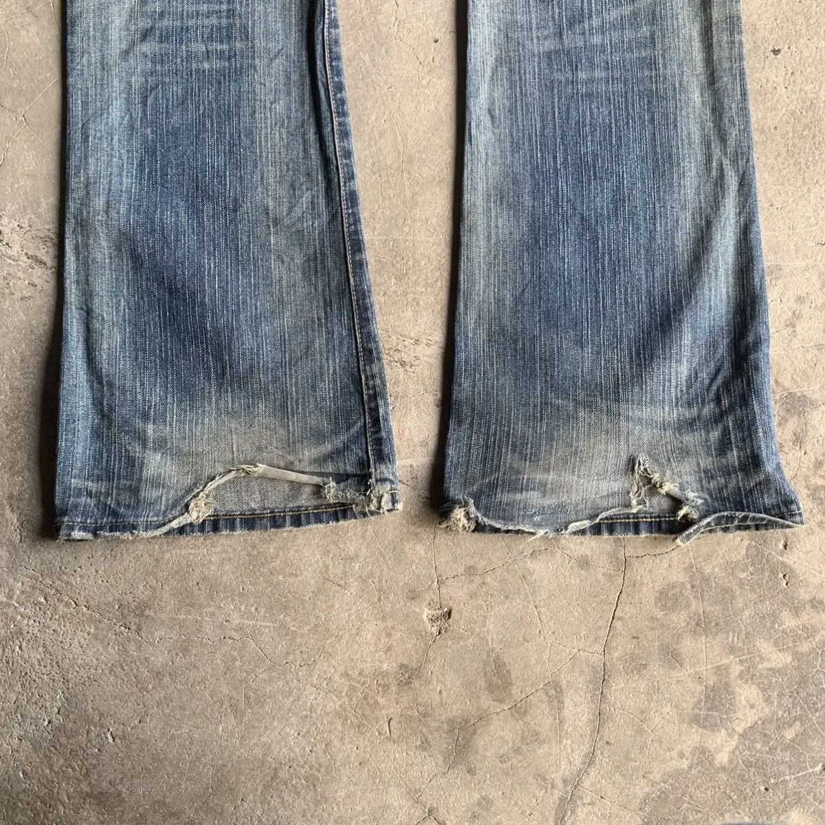Vintage 🔥THRASHED! FLARE/BOOTCUT VTG EDWIN 401XX Jeans Denim Pants Size US 32 / EU 48 - 15 Thumbnail
